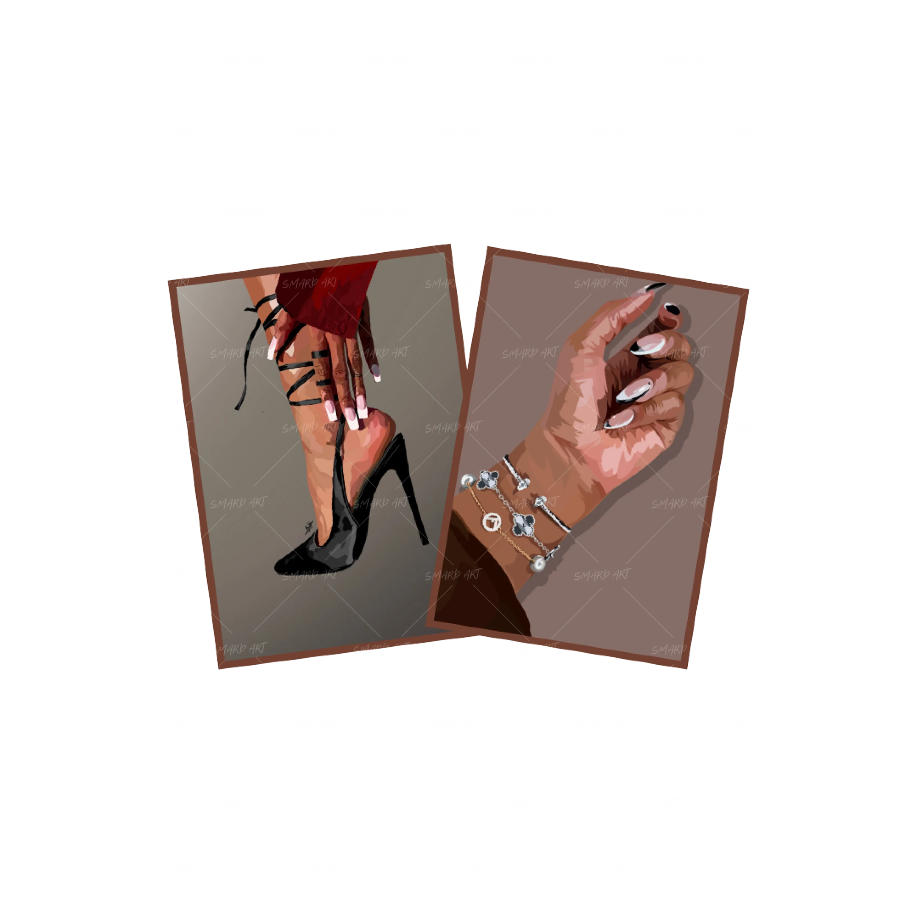 Art Print Bundle : Sophisticated III + Nails Done III