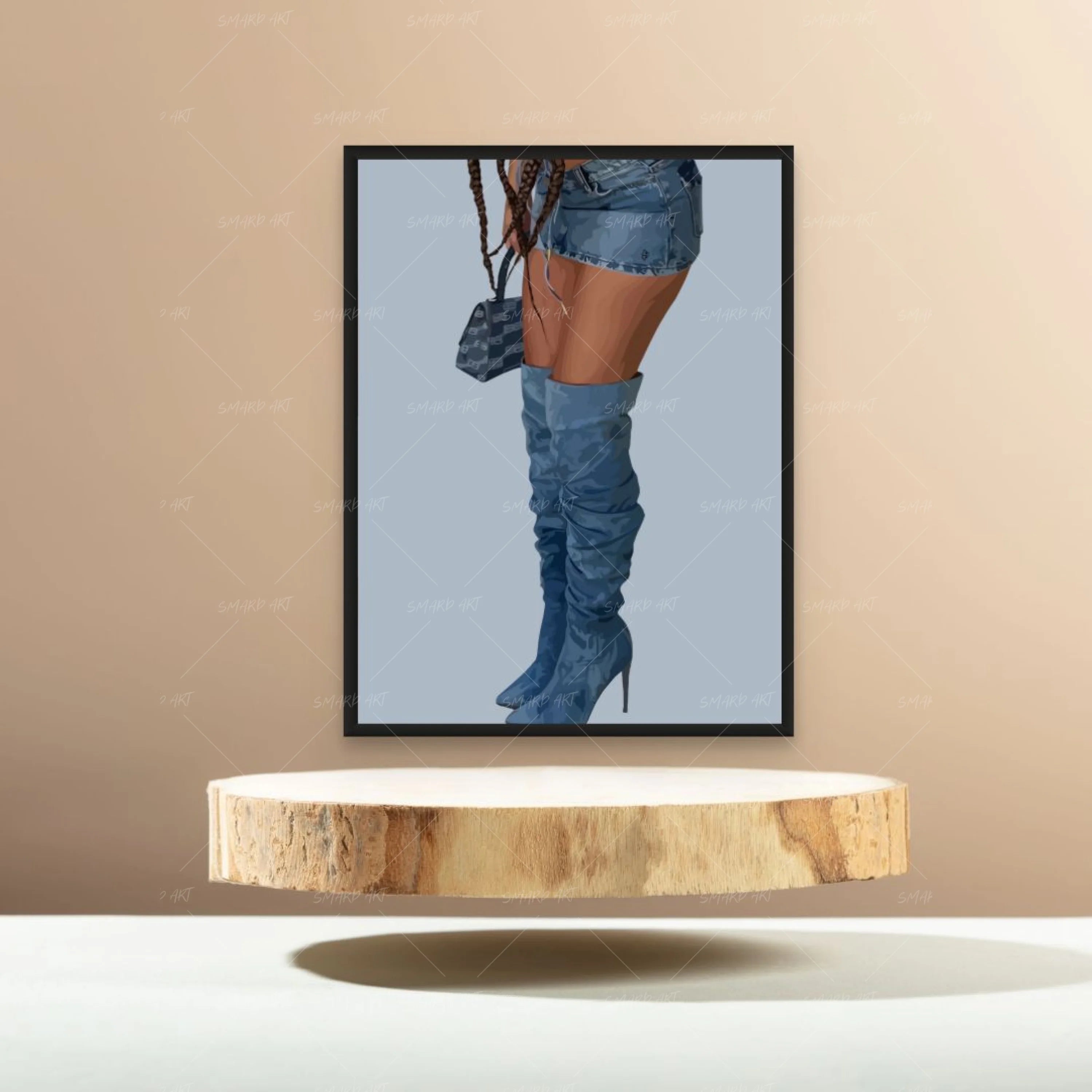 Denim Boots-Smard