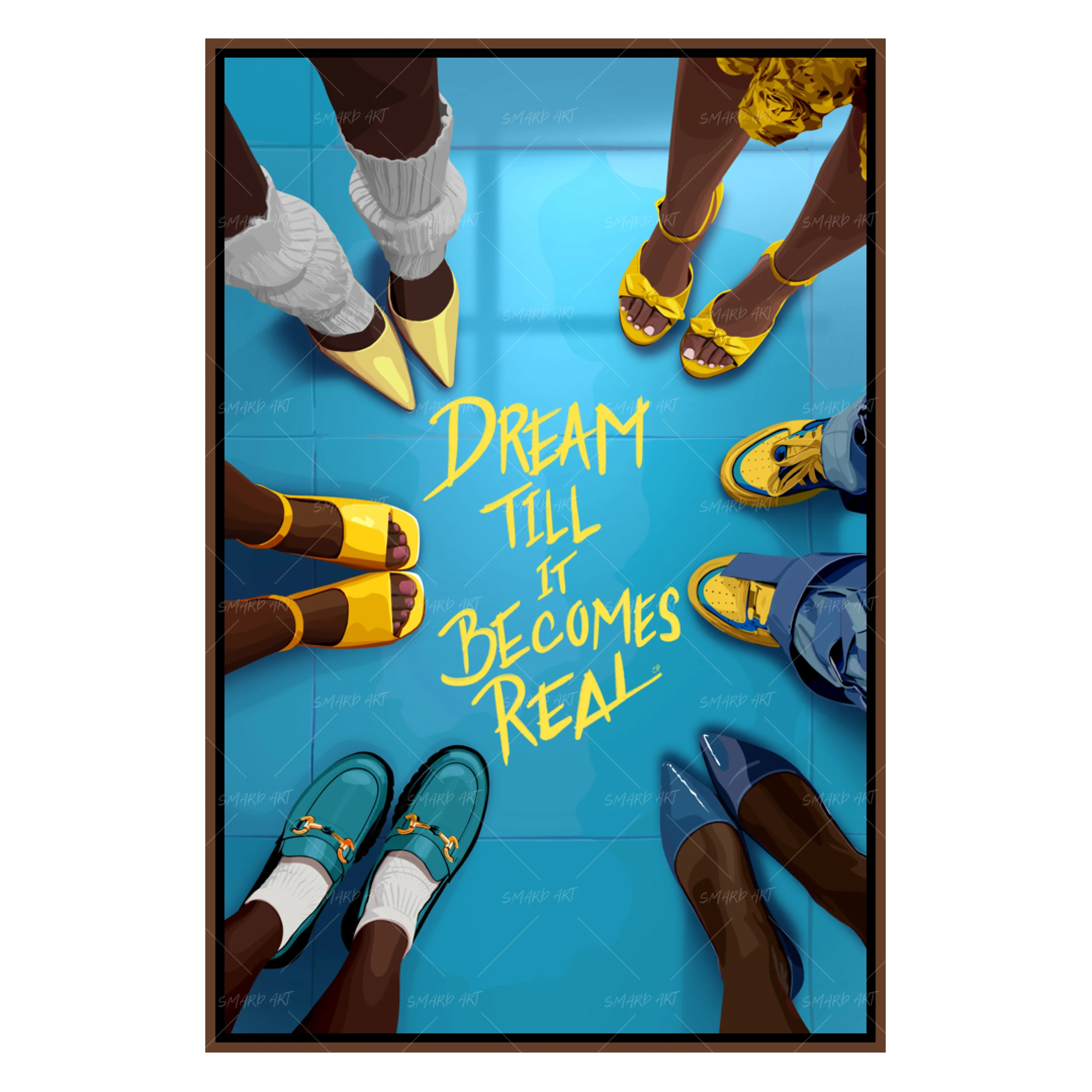 Dream Till It Becomes Real-Yellow & Blue-Smard