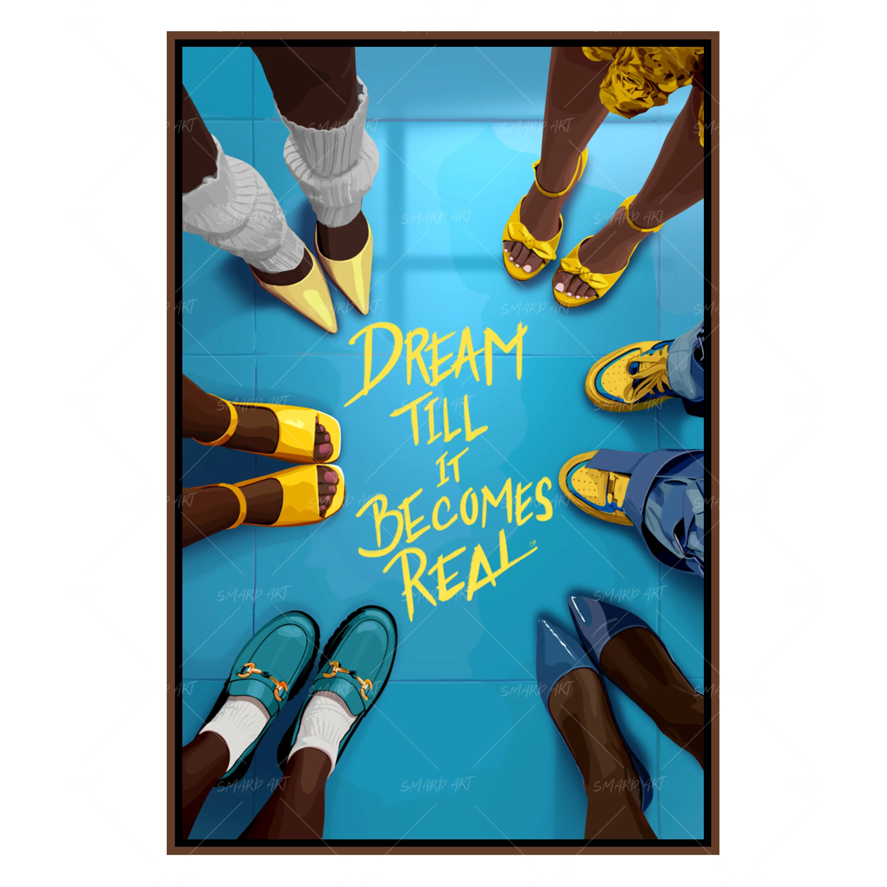Dream Till It Becomes Real-Yellow & Blue-Smard