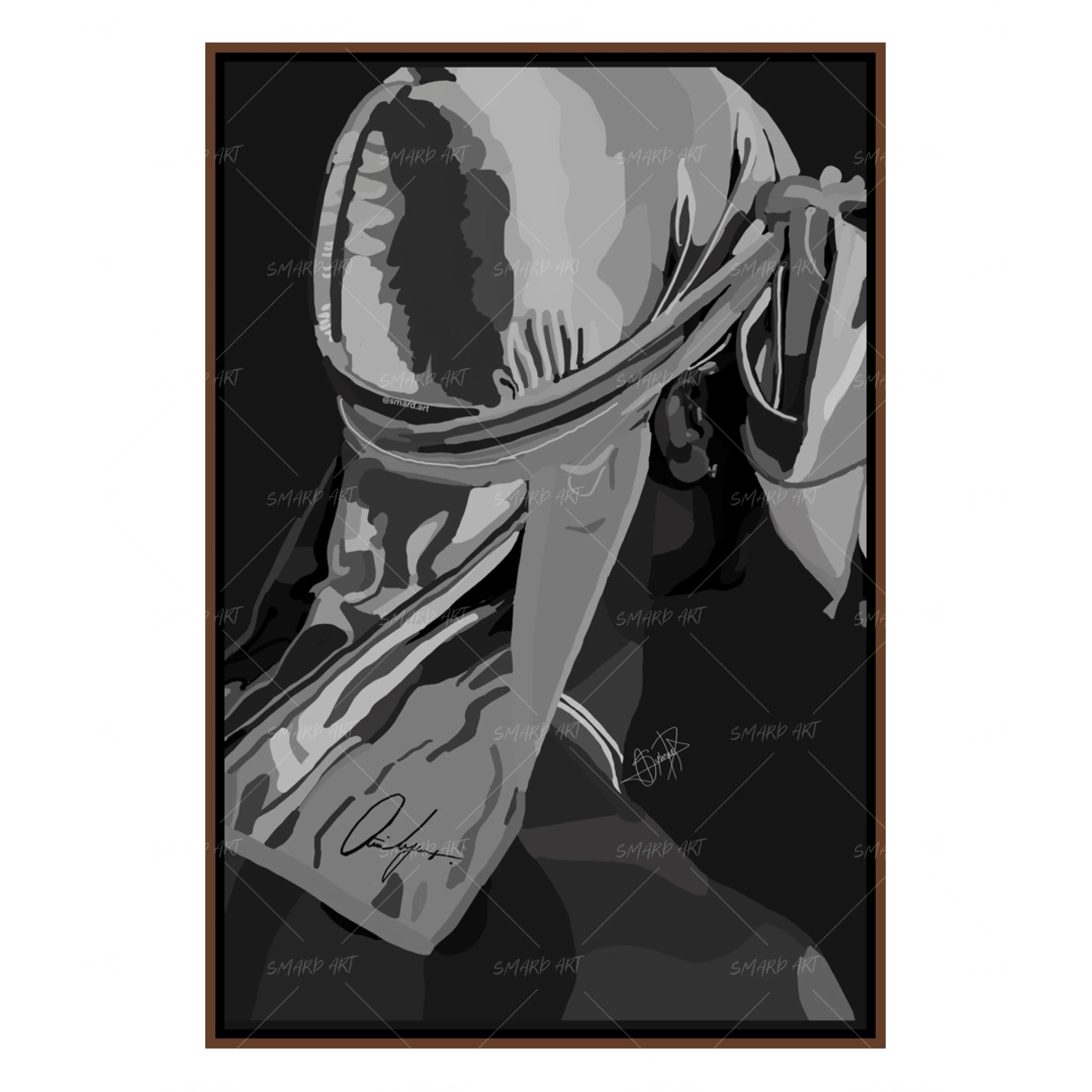 Durag Black and White-Smard