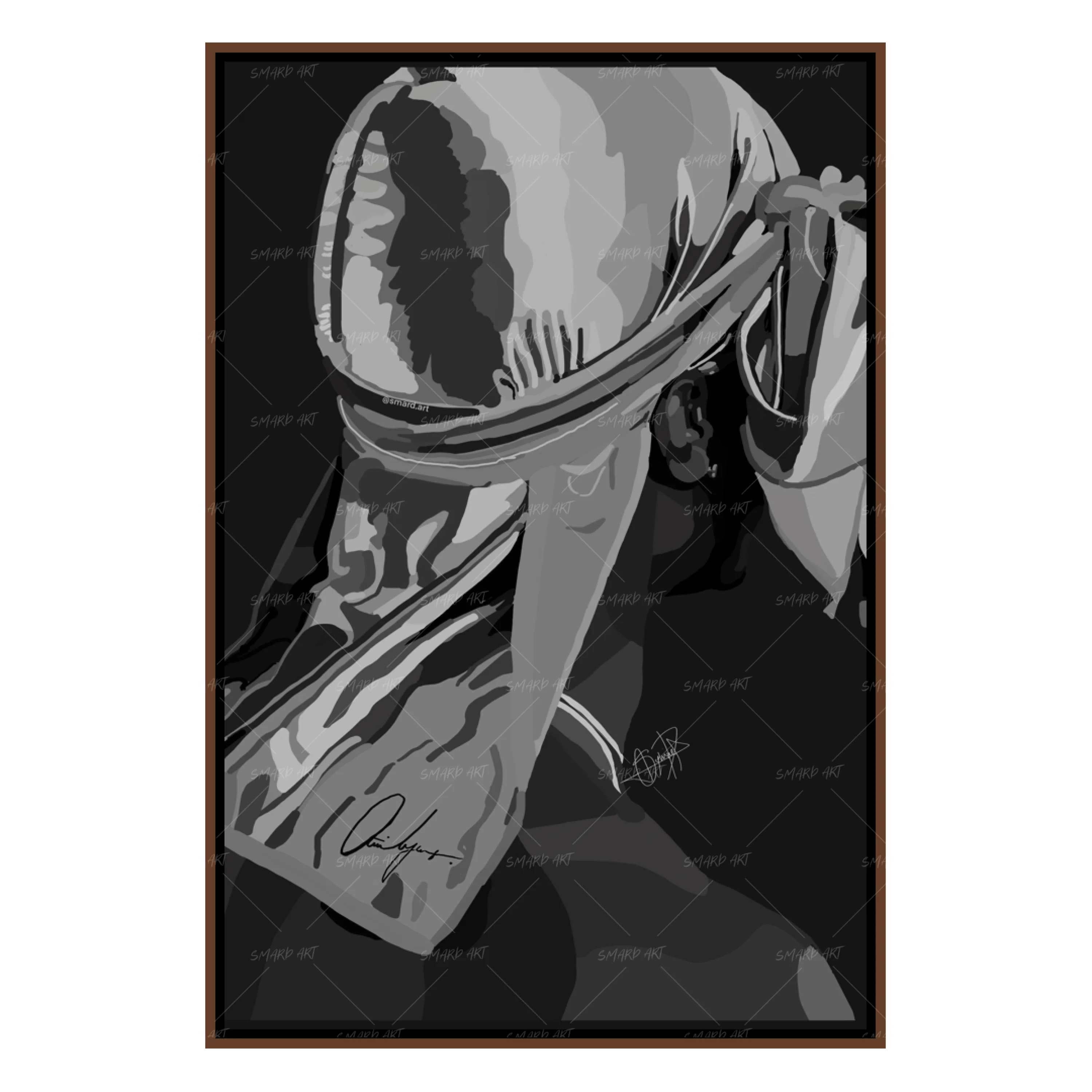 Durag Black and White-Smard