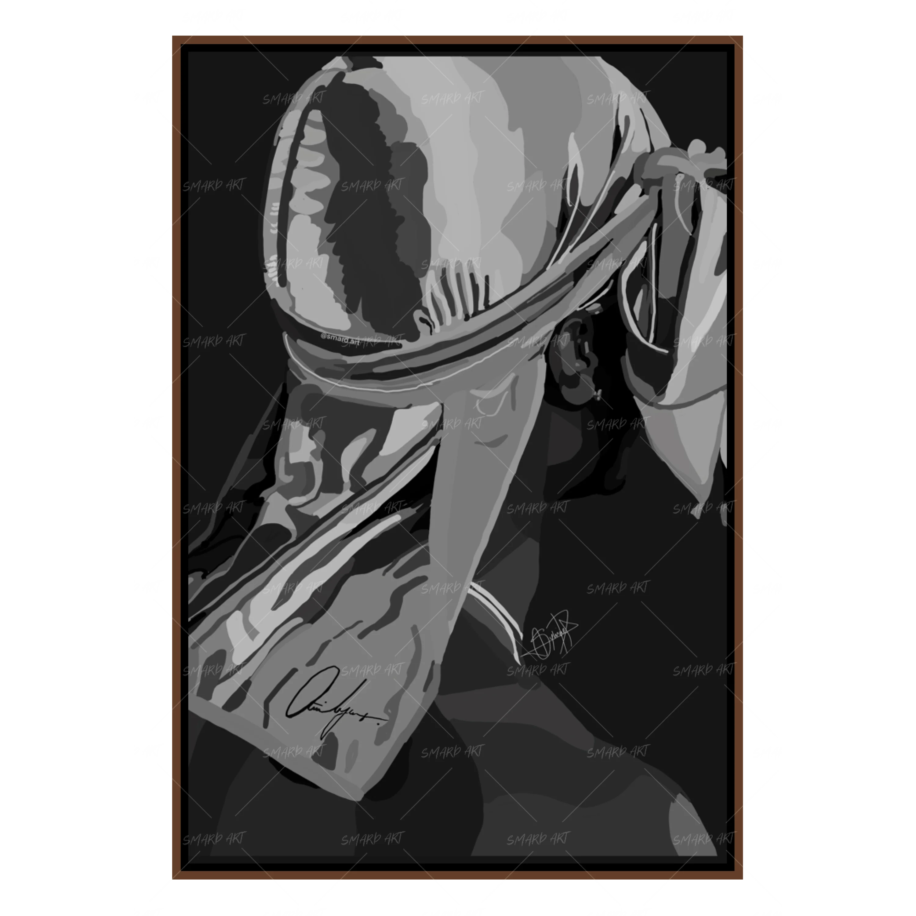 Durag Black and White-Smard