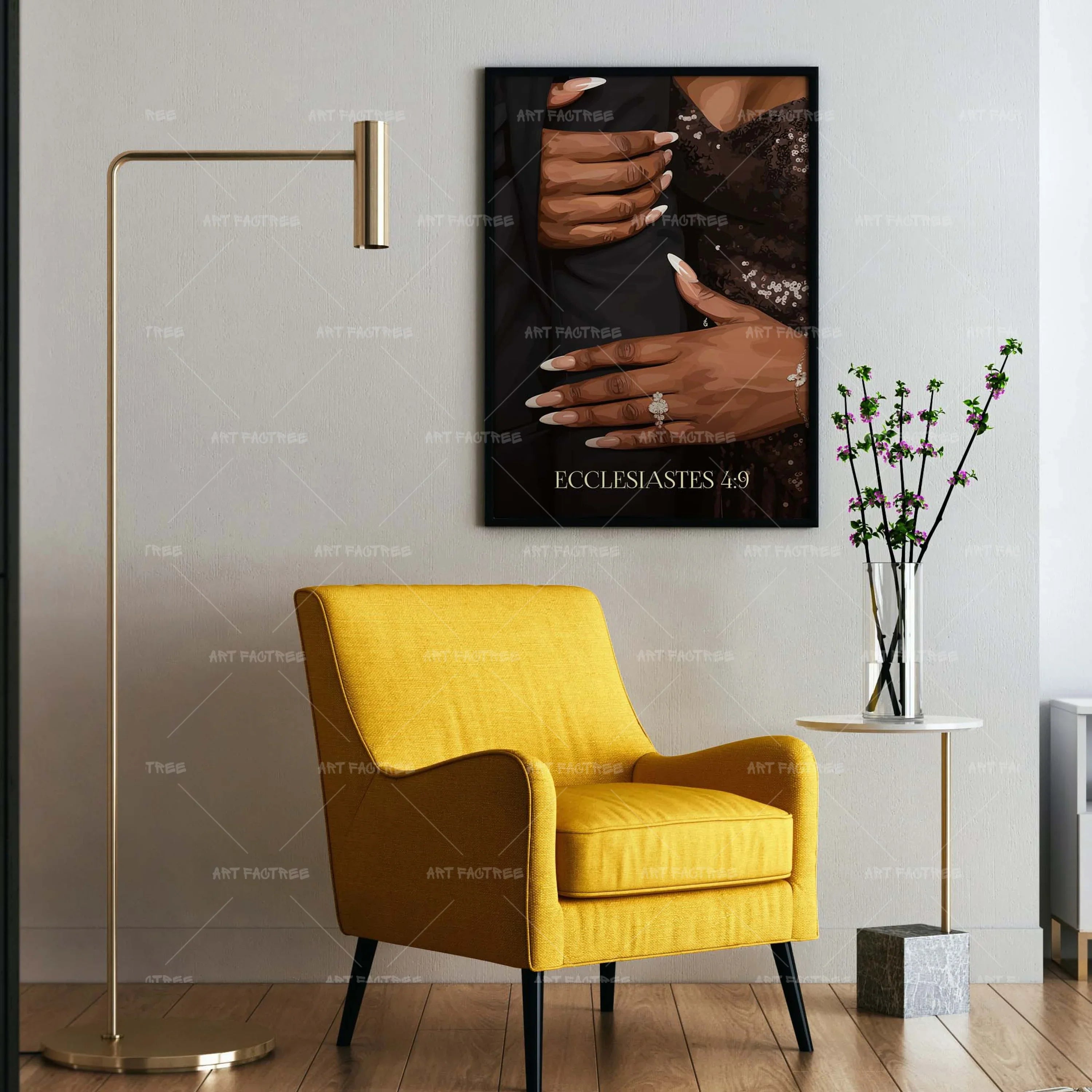 Ecclesiastes 4:9 (Smard X Anaya)-wall art print featuring decorative artistic design suitable for living rooms, offices, and schools by SmardArt. Elevate your space with Black wall art that speaks to culture, identity, and creativity. At Smard, we celebrate artistry made with melanin, bringing powerful and inspiring designs to life.