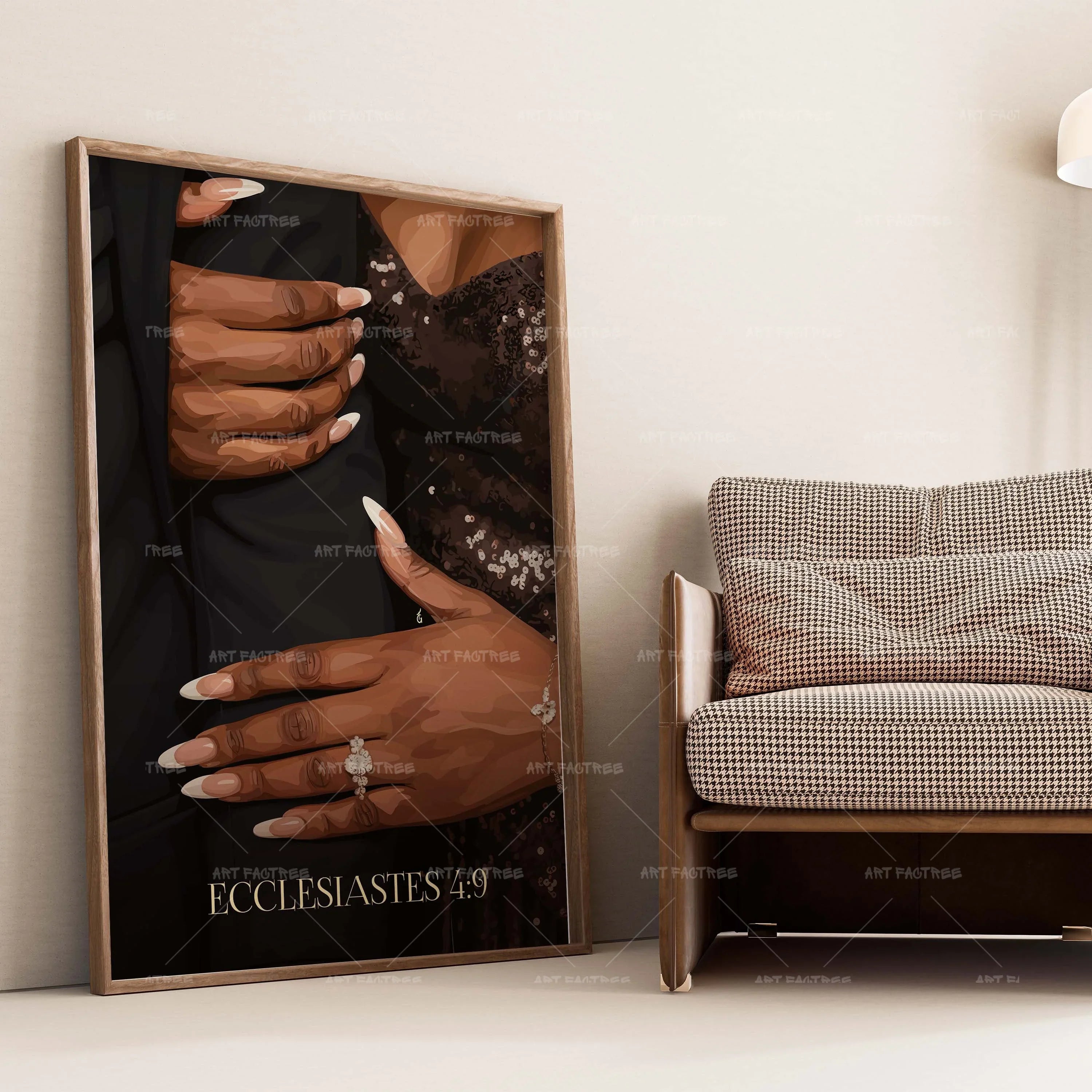 Ecclesiastes 4:9 (Smard X Anaya)-wall art print featuring decorative artistic design suitable for living rooms, offices, and schools by SmardArt. Elevate your space with Black wall art that speaks to culture, identity, and creativity. At Smard, we celebrate artistry made with melanin, bringing powerful and inspiring designs to life.