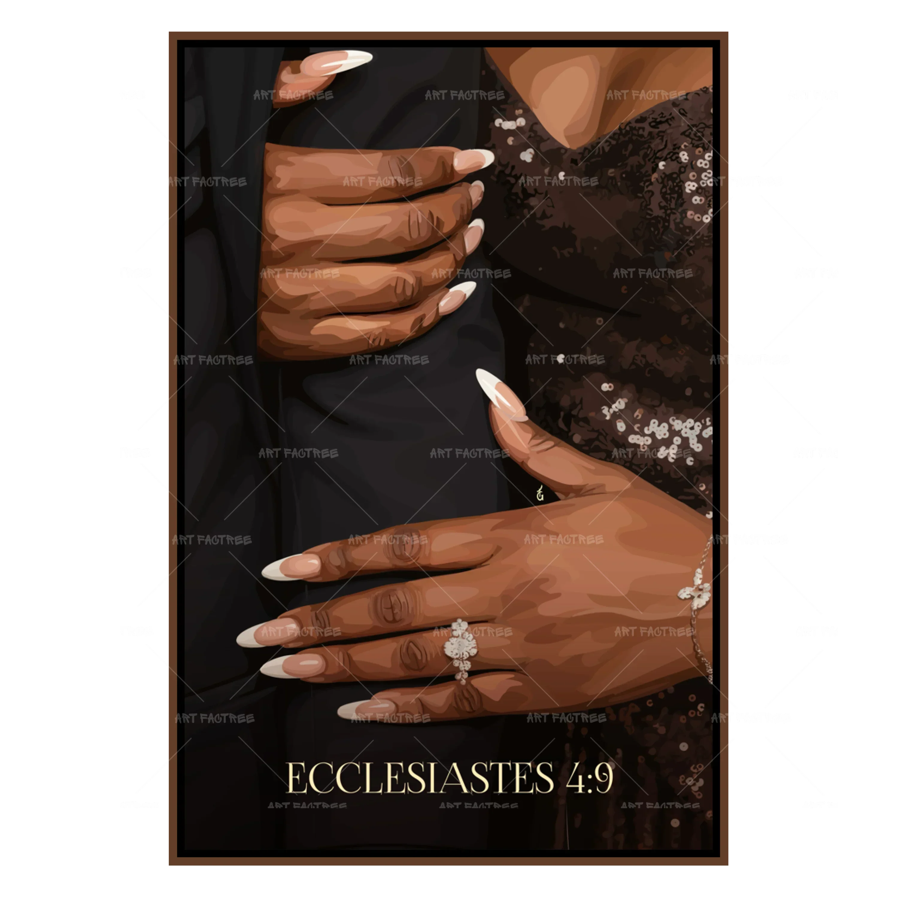 Ecclesiastes 4:9 (Smard X Anaya)-wall art print featuring decorative artistic design suitable for living rooms, offices, and schools by SmardArt. Elevate your space with Black wall art that speaks to culture, identity, and creativity. At Smard, we celebrate artistry made with melanin, bringing powerful and inspiring designs to life.
