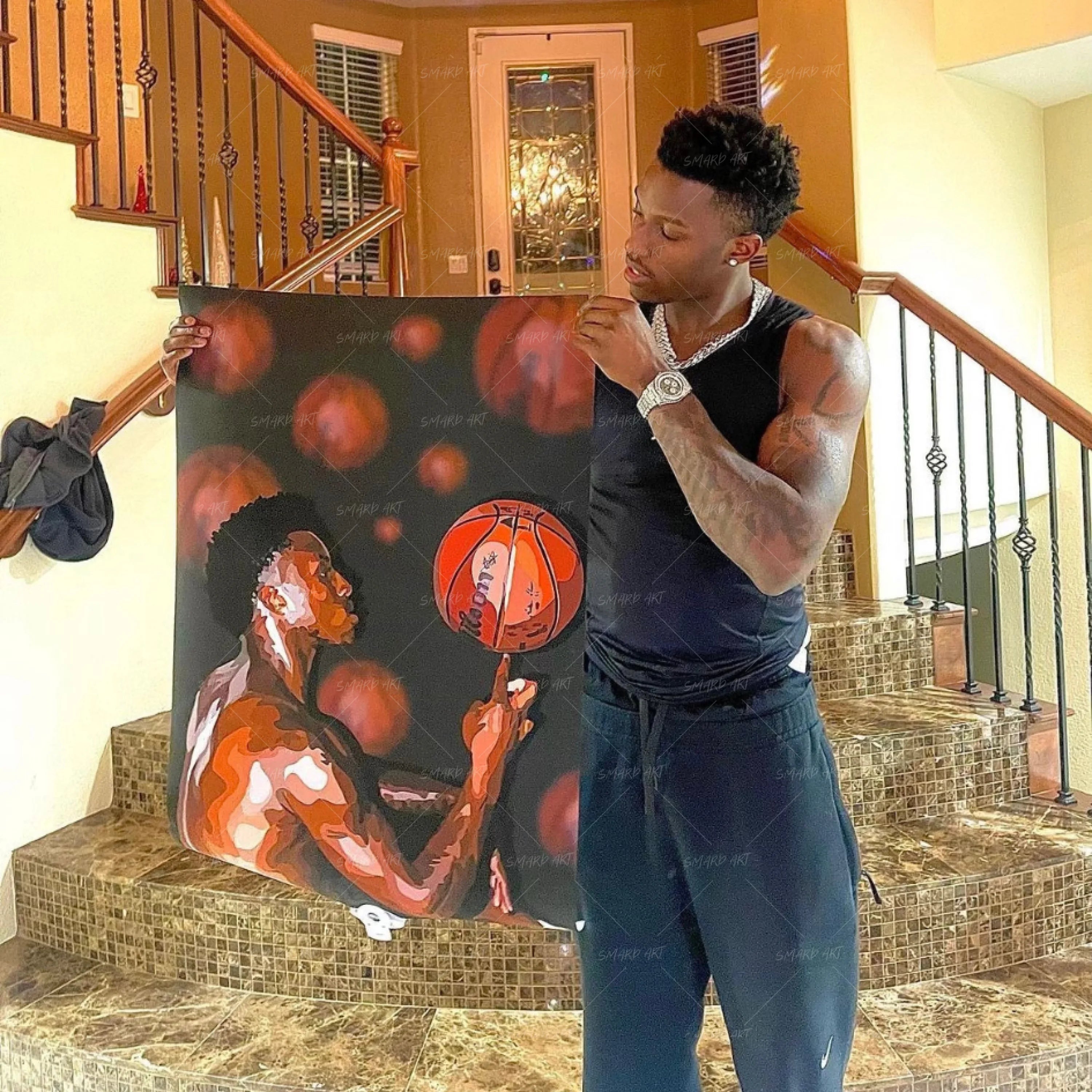 Custom Art Piece Basket Ball