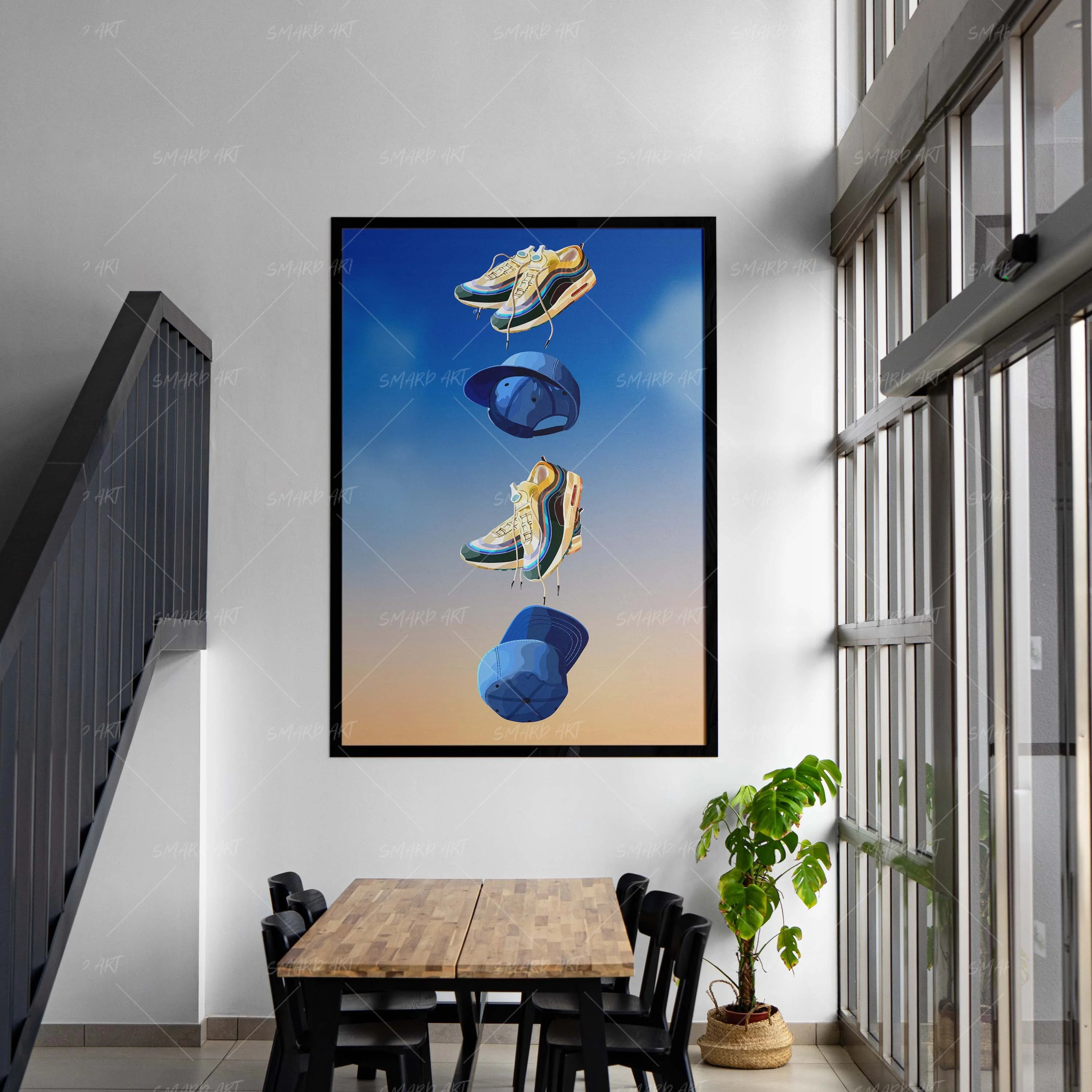 Falling Drip-wall art print featuring decorative artistic design suitable for living rooms, offices, and schools by SmardArt. Elevate your space with Black wall art that speaks to culture, identity, and creativity. At Smard, we celebrate artistry made with melanin, bringing powerful and inspiring designs to life.