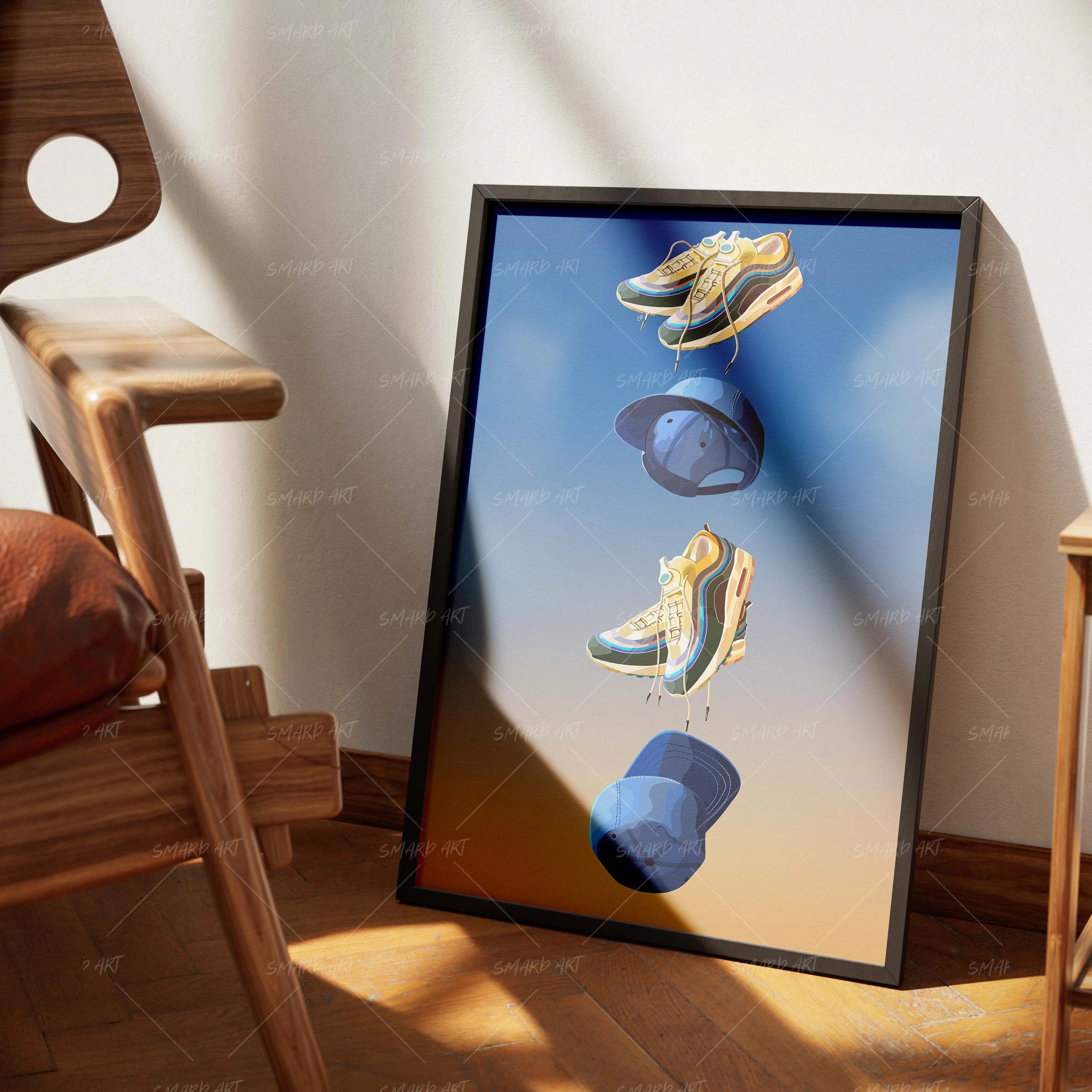 Falling Drip-wall art print featuring decorative artistic design suitable for living rooms, offices, and schools by SmardArt. Elevate your space with Black wall art that speaks to culture, identity, and creativity. At Smard, we celebrate artistry made with melanin, bringing powerful and inspiring designs to life.