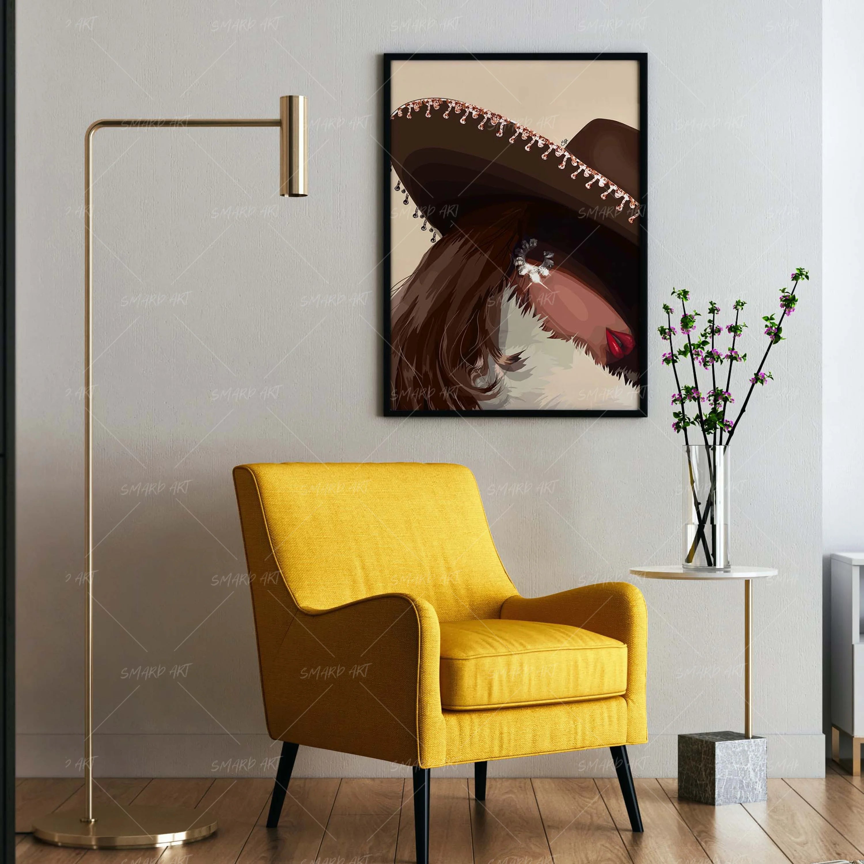 Fancy Topper-wall art print featuring decorative artistic design suitable for living rooms, offices, and schools by SmardArt. Elevate your space with Black wall art that speaks to culture, identity, and creativity. At Smard, we celebrate artistry made with melanin, bringing powerful and inspiring designs to life.