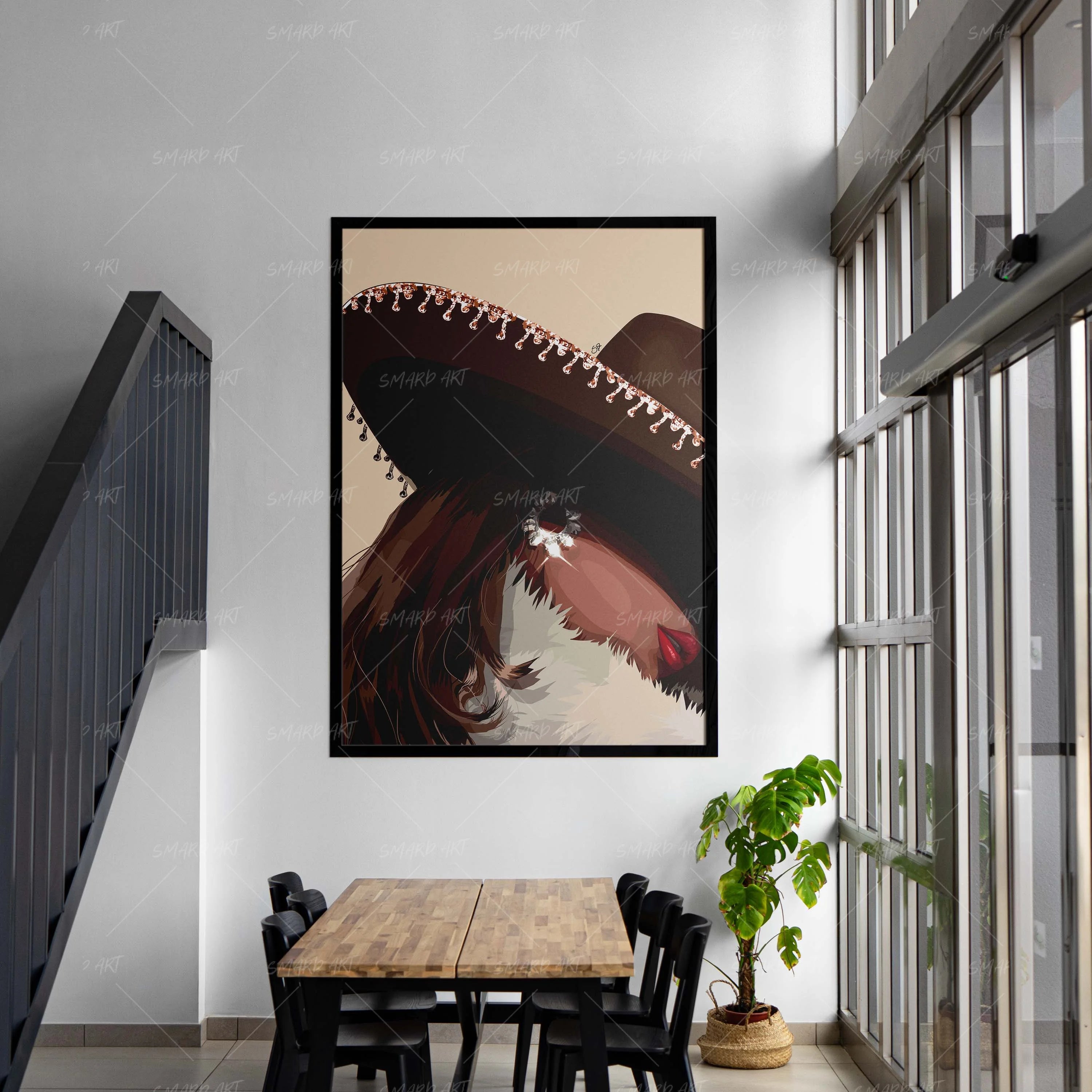 Fancy Topper-wall art print featuring decorative artistic design suitable for living rooms, offices, and schools by SmardArt. Elevate your space with Black wall art that speaks to culture, identity, and creativity. At Smard, we celebrate artistry made with melanin, bringing powerful and inspiring designs to life.
