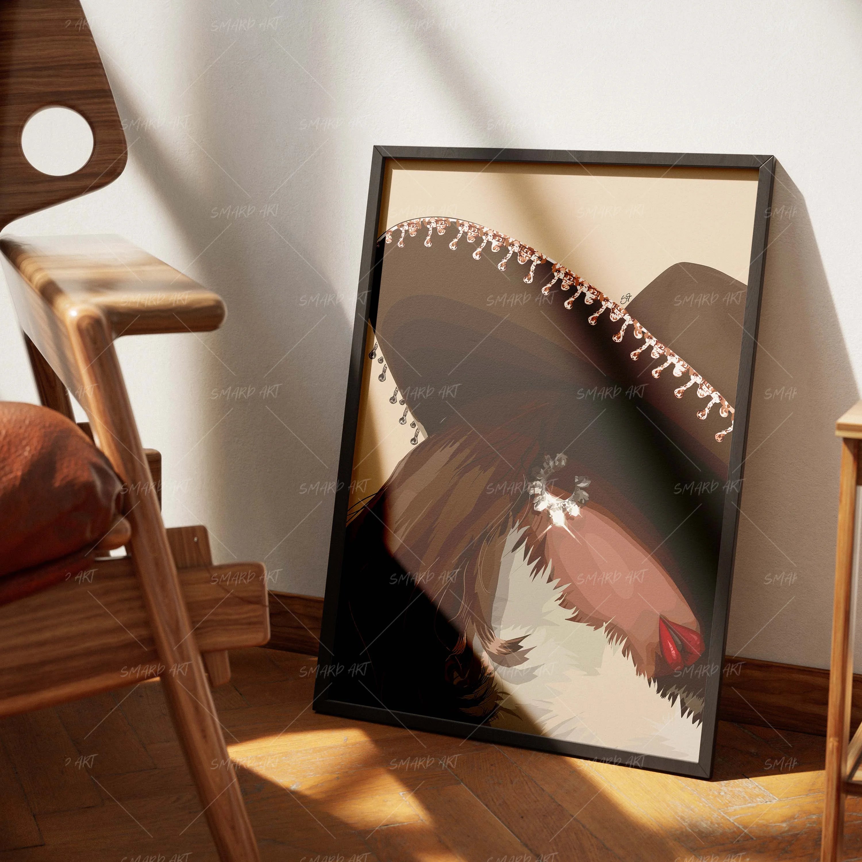 Fancy Topper-wall art print featuring decorative artistic design suitable for living rooms, offices, and schools by SmardArt. Elevate your space with Black wall art that speaks to culture, identity, and creativity. At Smard, we celebrate artistry made with melanin, bringing powerful and inspiring designs to life.