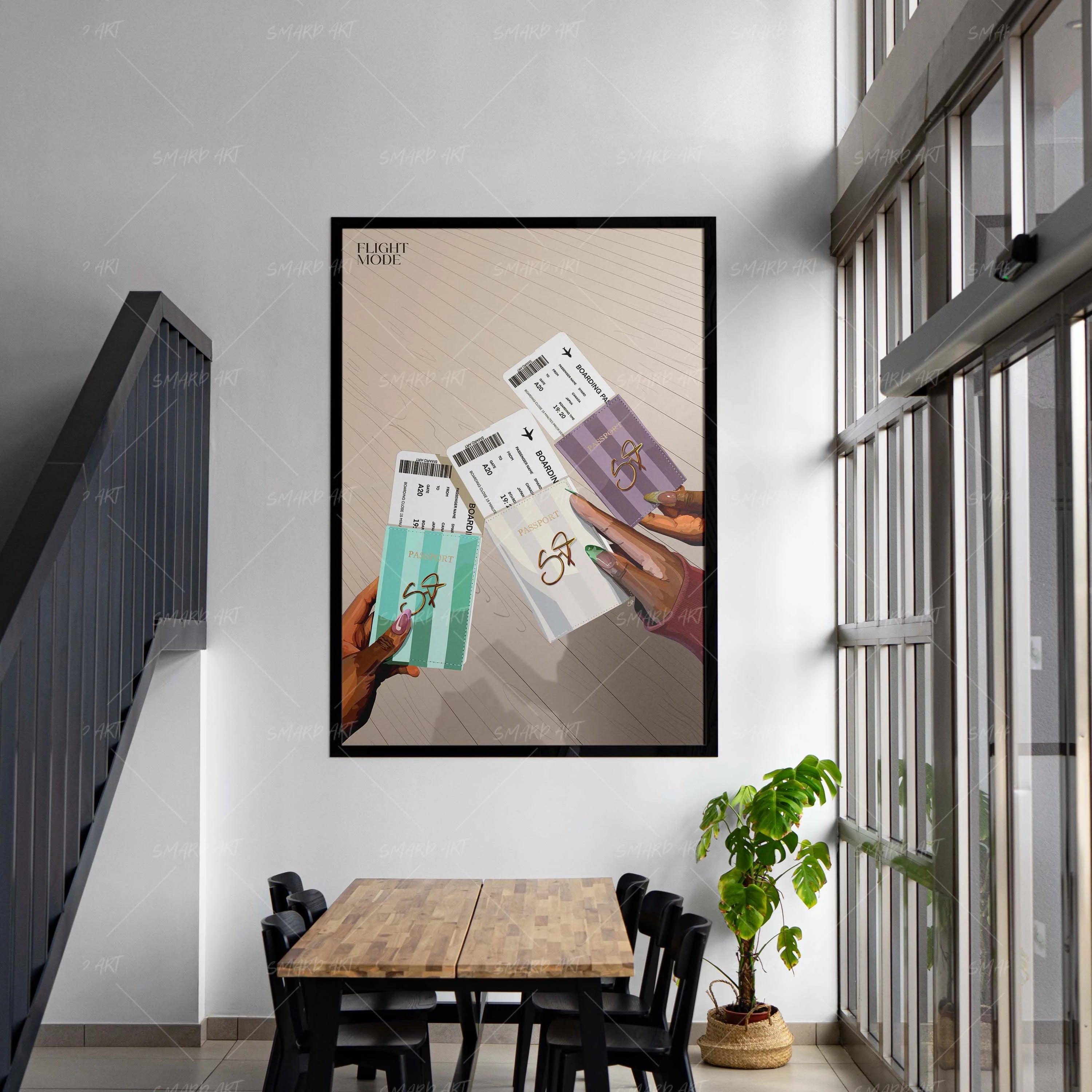 Flight Mode-wall art print featuring decorative artistic design suitable for living rooms, offices, and schools by SmardArt. Elevate your space with Black wall art that speaks to culture, identity, and creativity. At Smard, we celebrate artistry made with melanin, bringing powerful and inspiring designs to life.