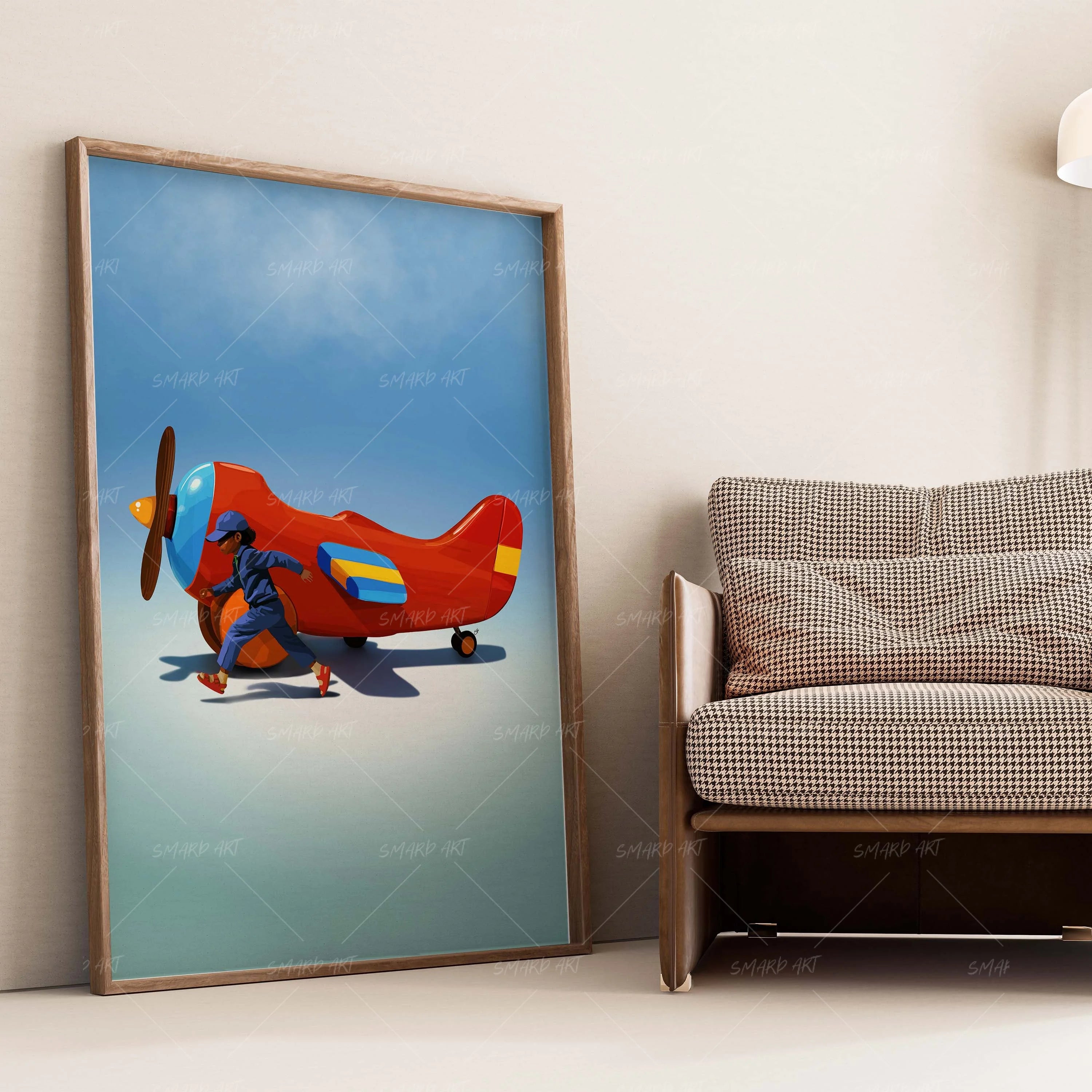 Fly Me High-wall art print featuring decorative artistic design suitable for living rooms, offices, and schools by SmardArt. Elevate your space with Black wall art that speaks to culture, identity, and creativity. At Smard, we celebrate artistry made with melanin, bringing powerful and inspiring designs to life.