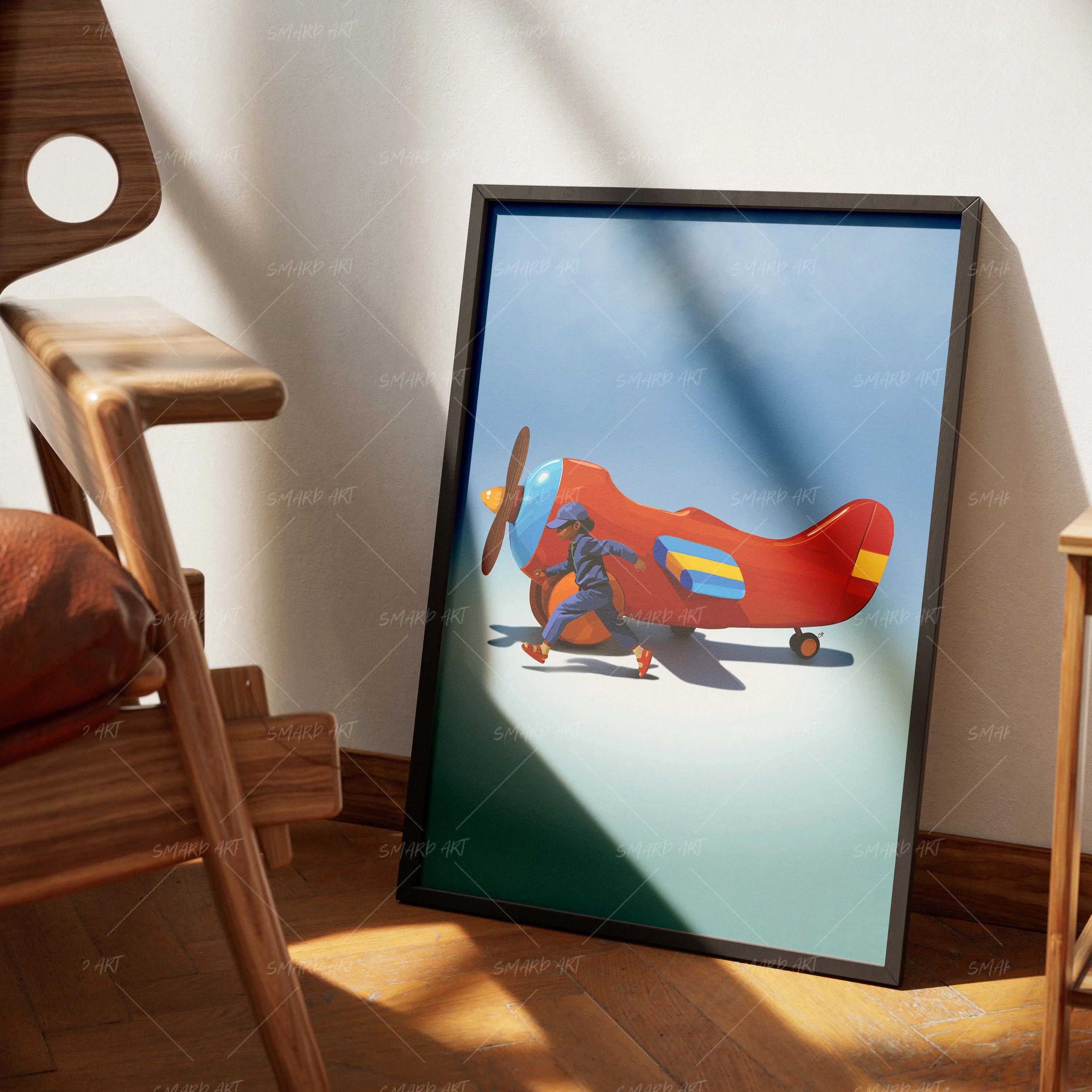 Fly Me High-wall art print featuring decorative artistic design suitable for living rooms, offices, and schools by SmardArt. Elevate your space with Black wall art that speaks to culture, identity, and creativity. At Smard, we celebrate artistry made with melanin, bringing powerful and inspiring designs to life.