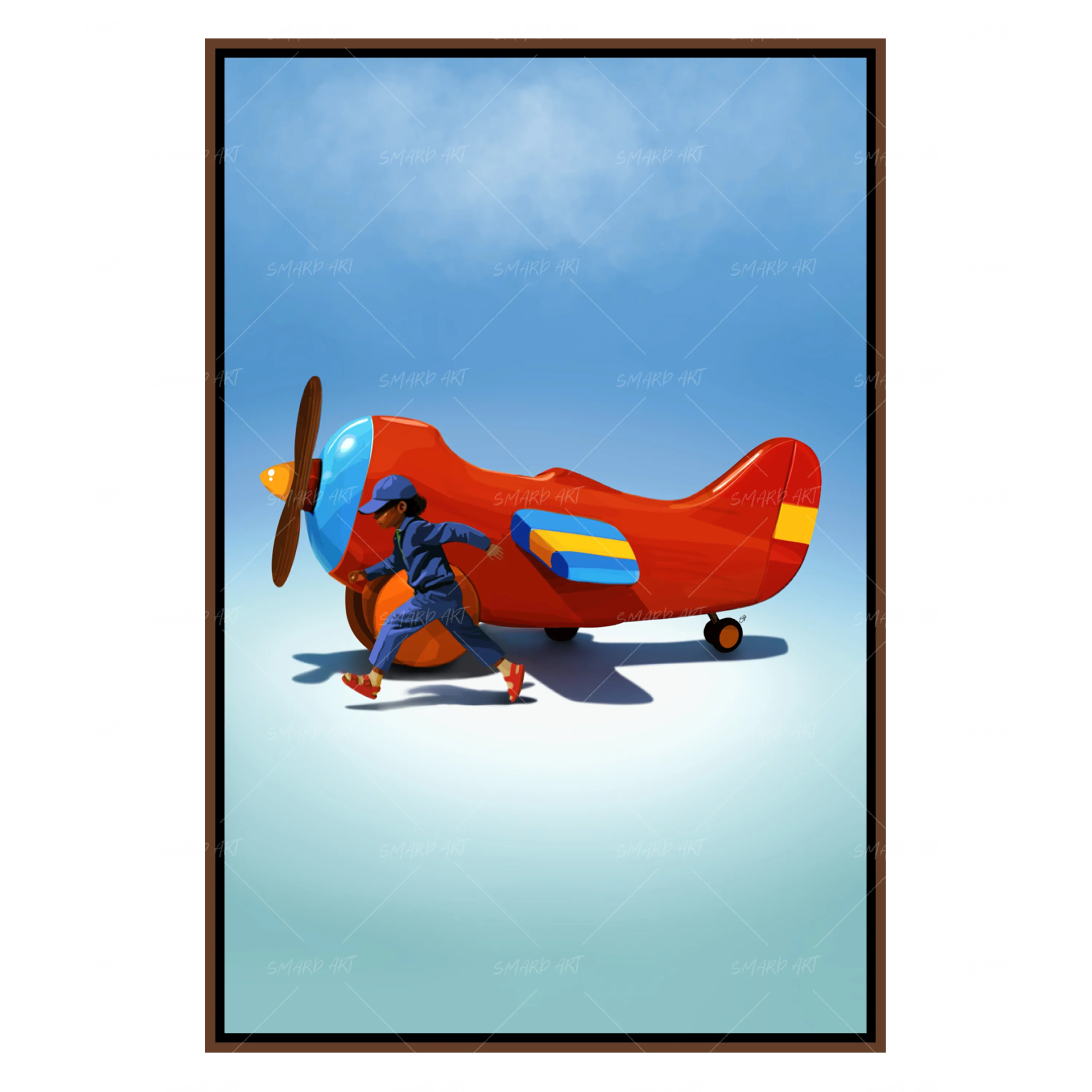 Fly Me High-wall art print featuring decorative artistic design suitable for living rooms, offices, and schools by SmardArt. Elevate your space with Black wall art that speaks to culture, identity, and creativity. At Smard, we celebrate artistry made with melanin, bringing powerful and inspiring designs to life.