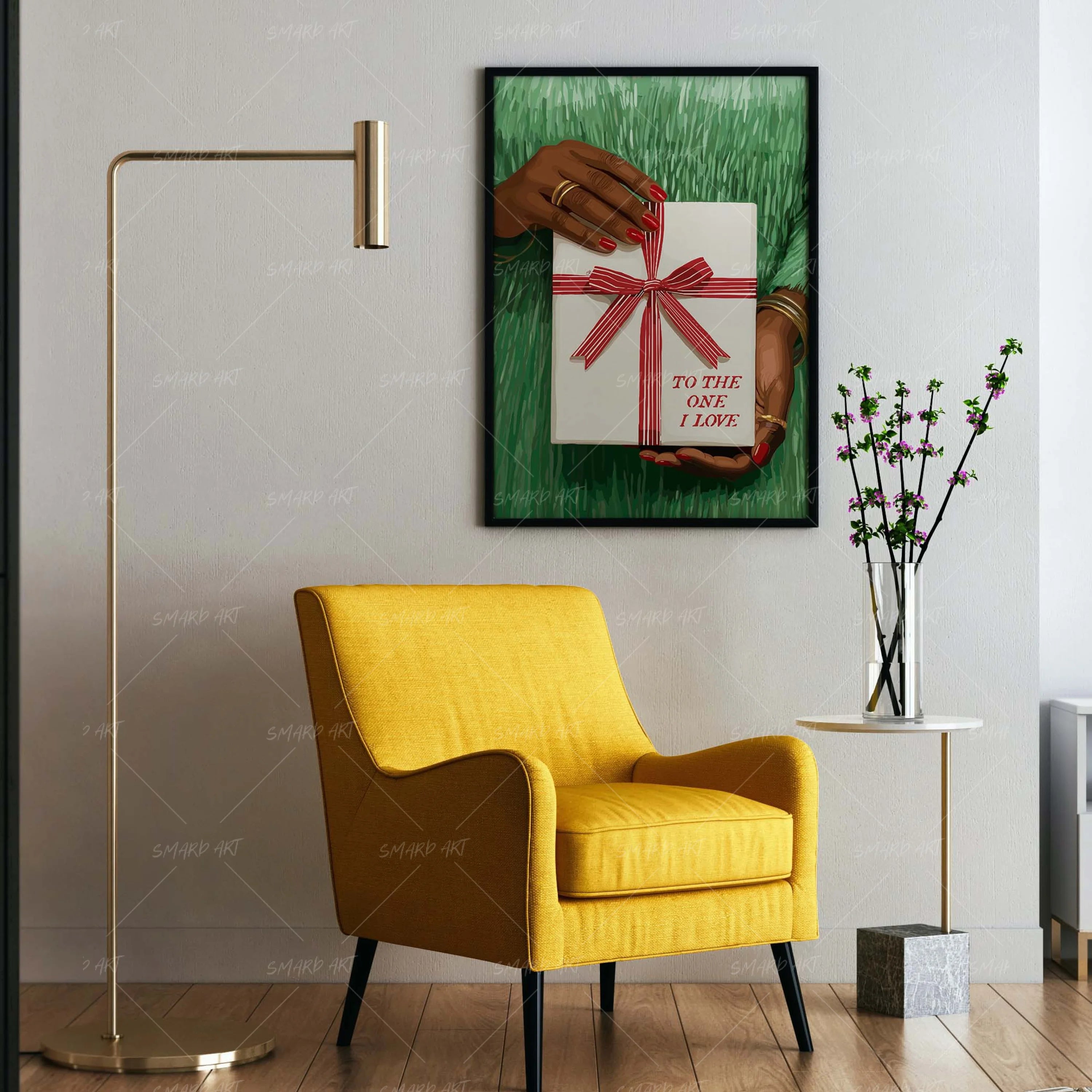 For You With Love-wall art print featuring decorative artistic design suitable for living rooms, offices, and schools by SmardArt. Elevate your space with Black wall art that speaks to culture, identity, and creativity. At Smard, we celebrate artistry made with melanin, bringing powerful and inspiring designs to life.