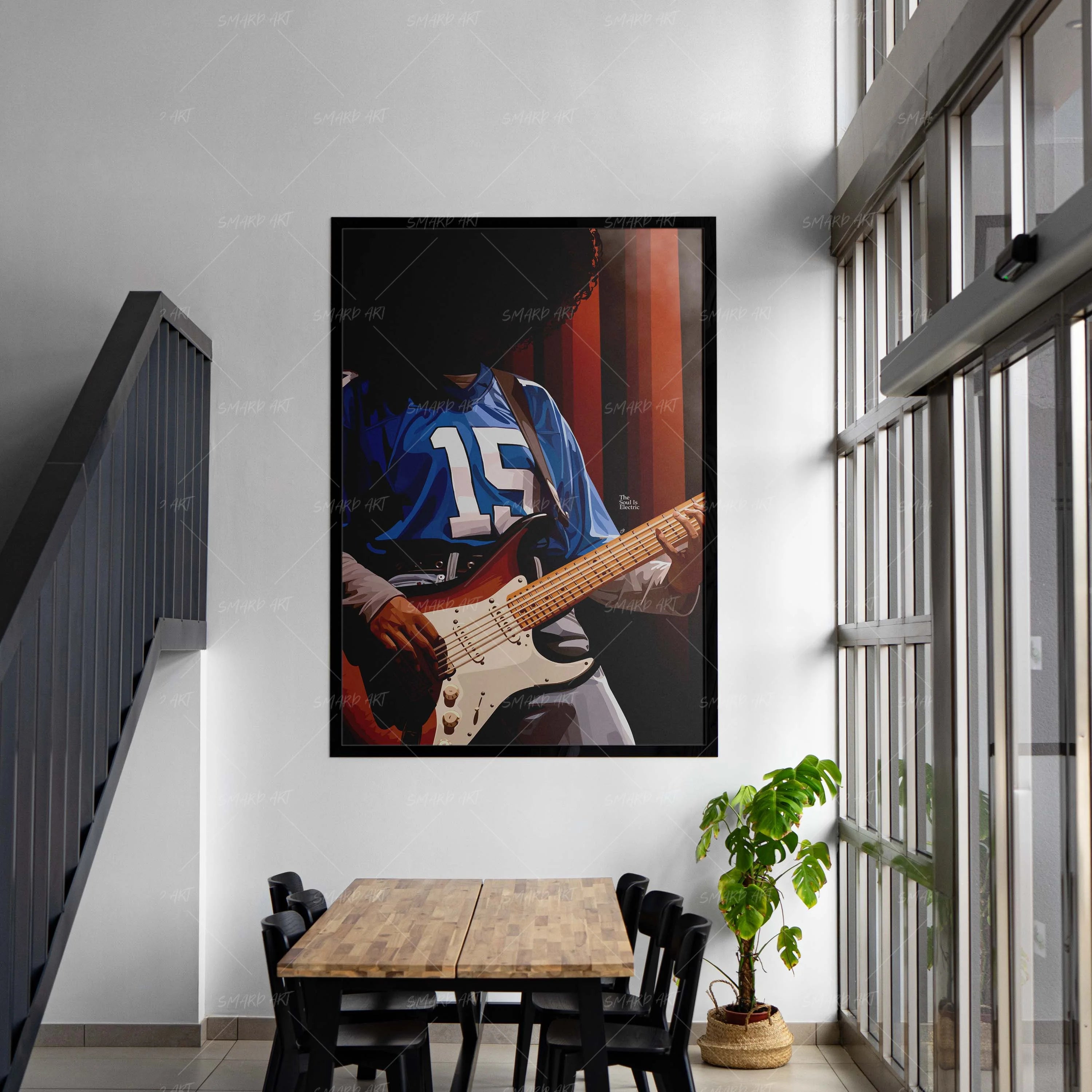 Frequencies On Fire-wall art print featuring decorative artistic design suitable for living rooms, offices, and schools by SmardArt. Elevate your space with Black wall art that speaks to culture, identity, and creativity. At Smard, we celebrate artistry made with melanin, bringing powerful and inspiring designs to life.