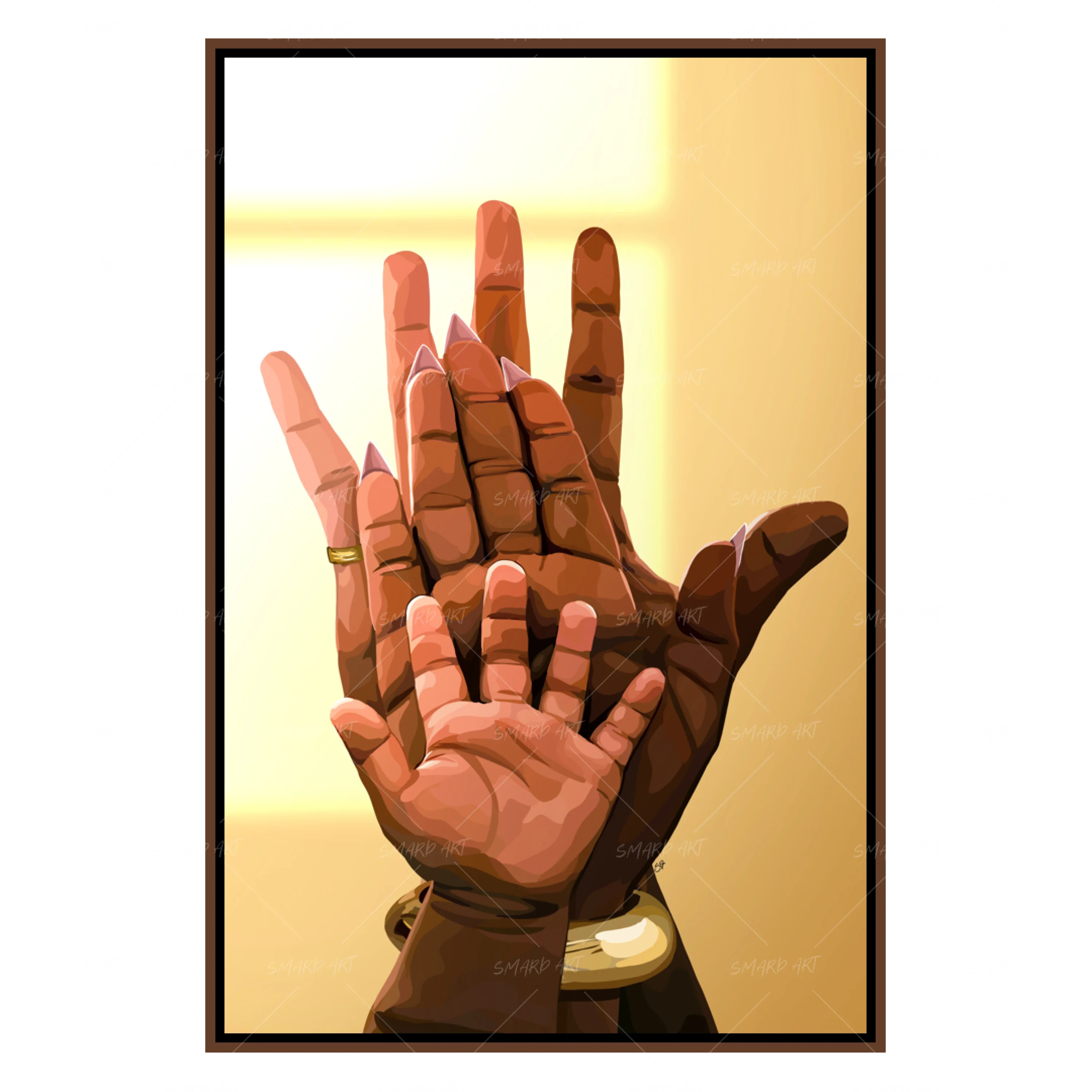 F For Family-wall art print featuring decorative artistic design suitable for living rooms, offices, and schools by SmardArt. Elevate your space with Black wall art that speaks to culture, identity, and creativity. At Smard, we celebrate artistry made with melanin, bringing powerful and inspiring designs to life.