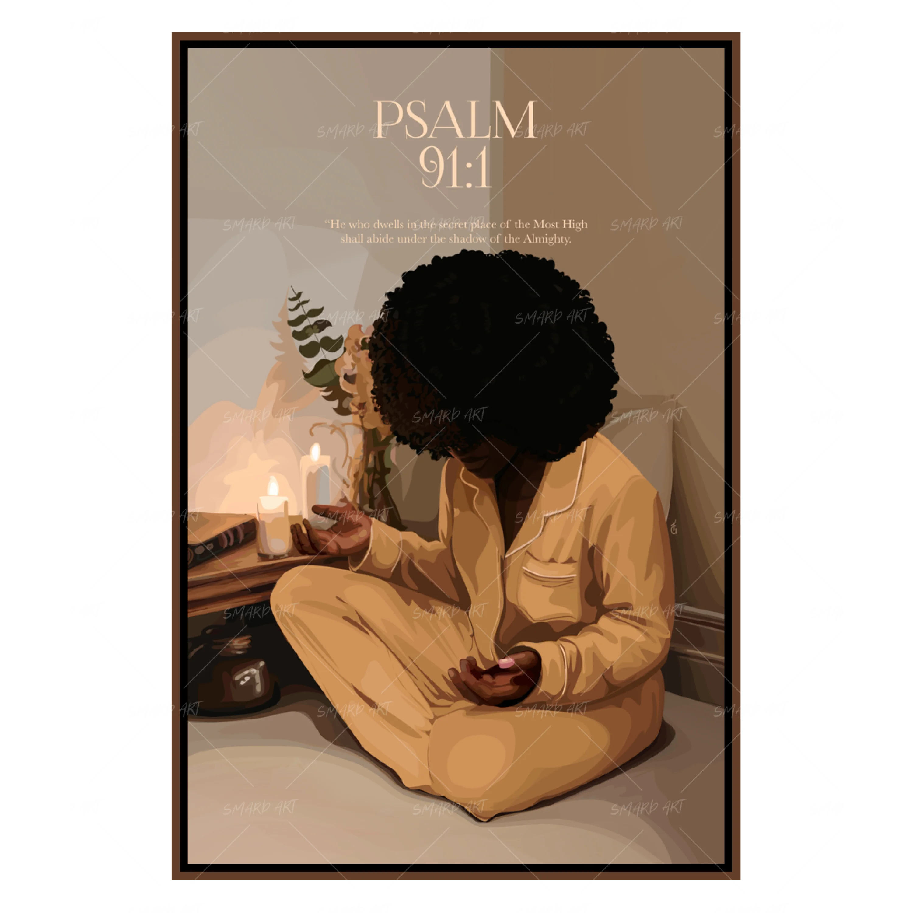 Faith Comes First-wall art print featuring decorative artistic design suitable for living rooms, offices, and schools by SmardArt. Elevate your space with Black wall art that speaks to culture, identity, and creativity. At Smard, we celebrate artistry made with melanin, bringing powerful and inspiring designs to life.