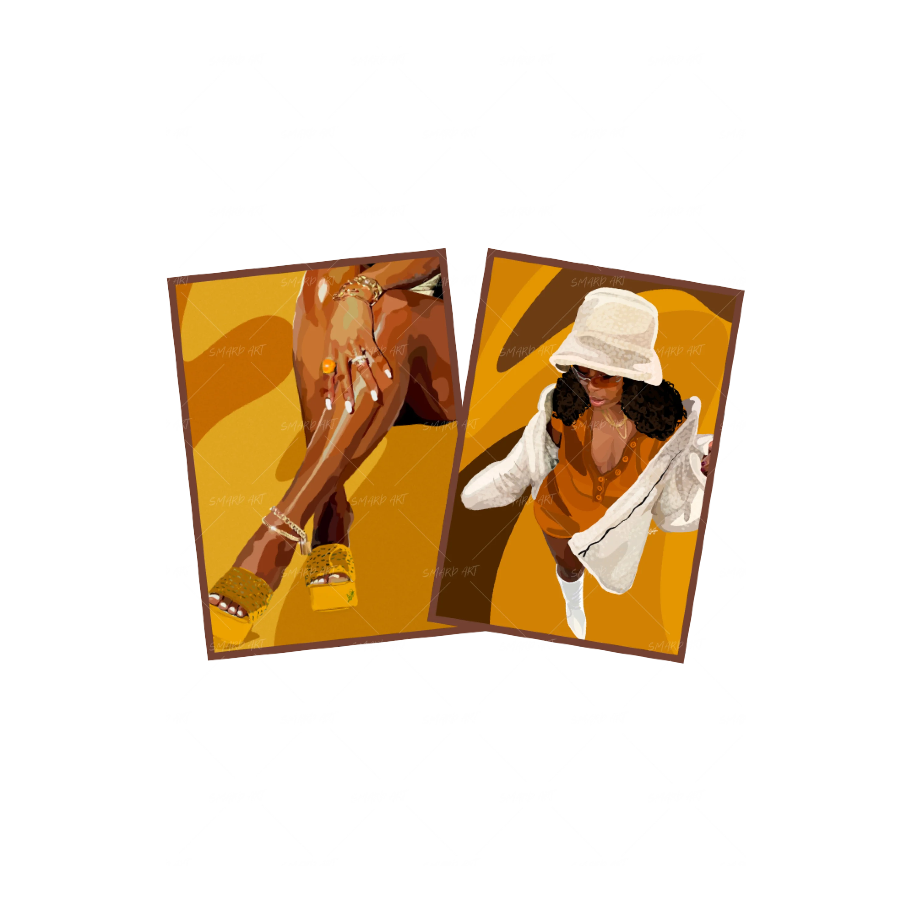 Art Print Bundle : Legs & Yellow Touch + Fashion Gyal II