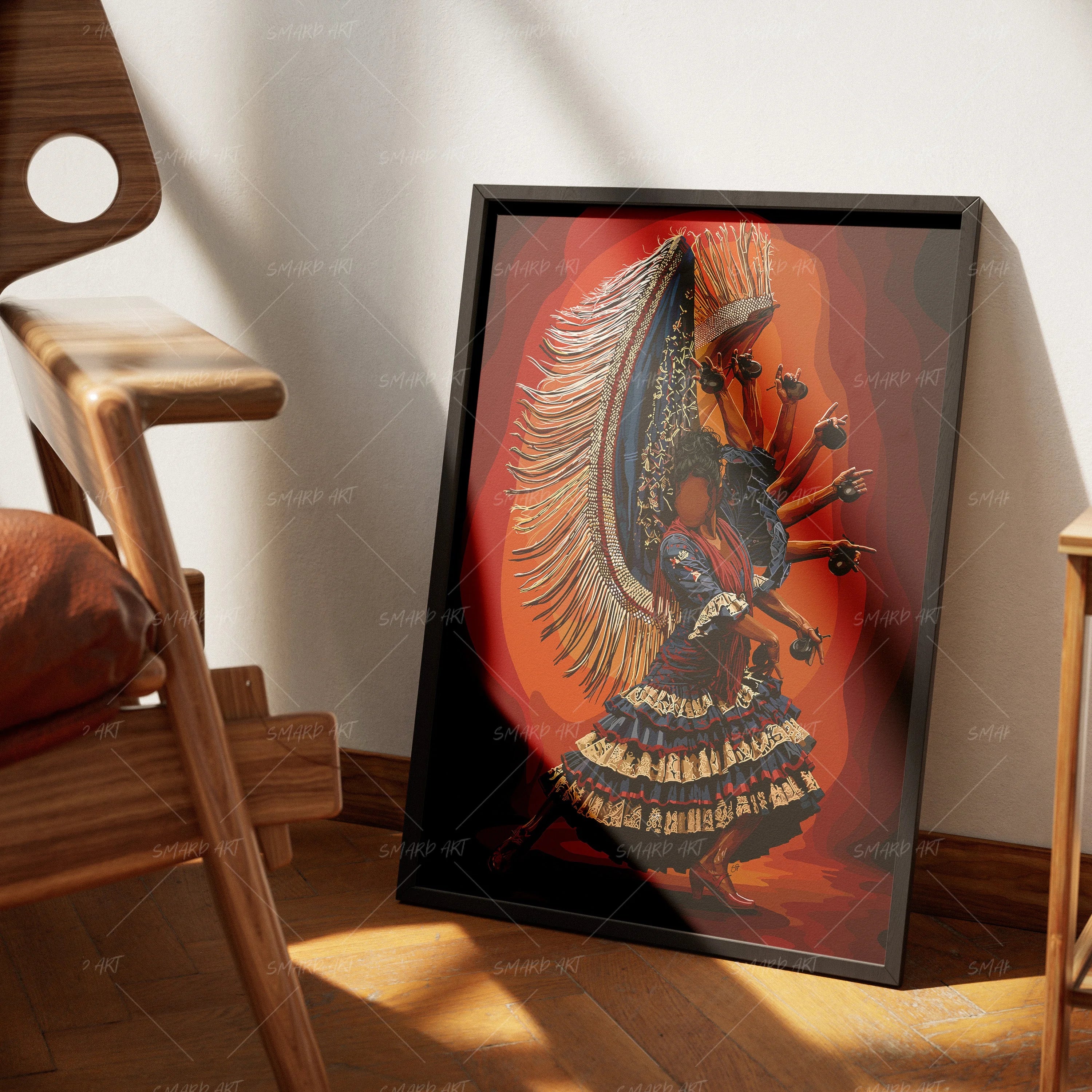 Fierce in Form-wall art print featuring decorative artistic design suitable for living rooms, offices, and schools by SmardArt. Elevate your space with Black wall art that speaks to culture, identity, and creativity. At Smard, we celebrate artistry made with melanin, bringing powerful and inspiring designs to life.