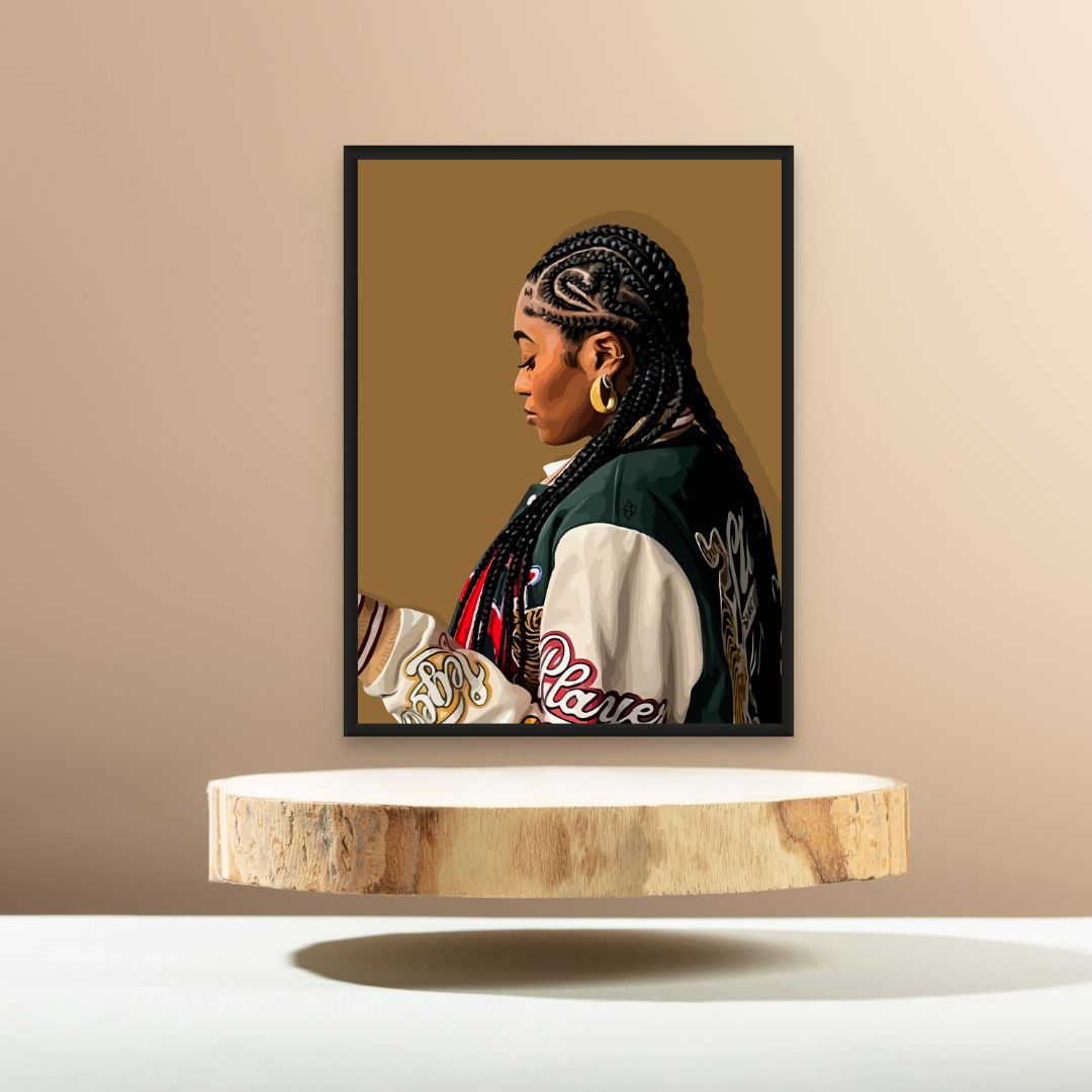 Fit Gyal Bundle-wall art print featuring decorative artistic design suitable for living rooms, offices, and schools by SmardArt. Elevate your space with Black wall art that speaks to culture, identity, and creativity. At Smard, we celebrate artistry made with melanin, bringing powerful and inspiring designs to life.