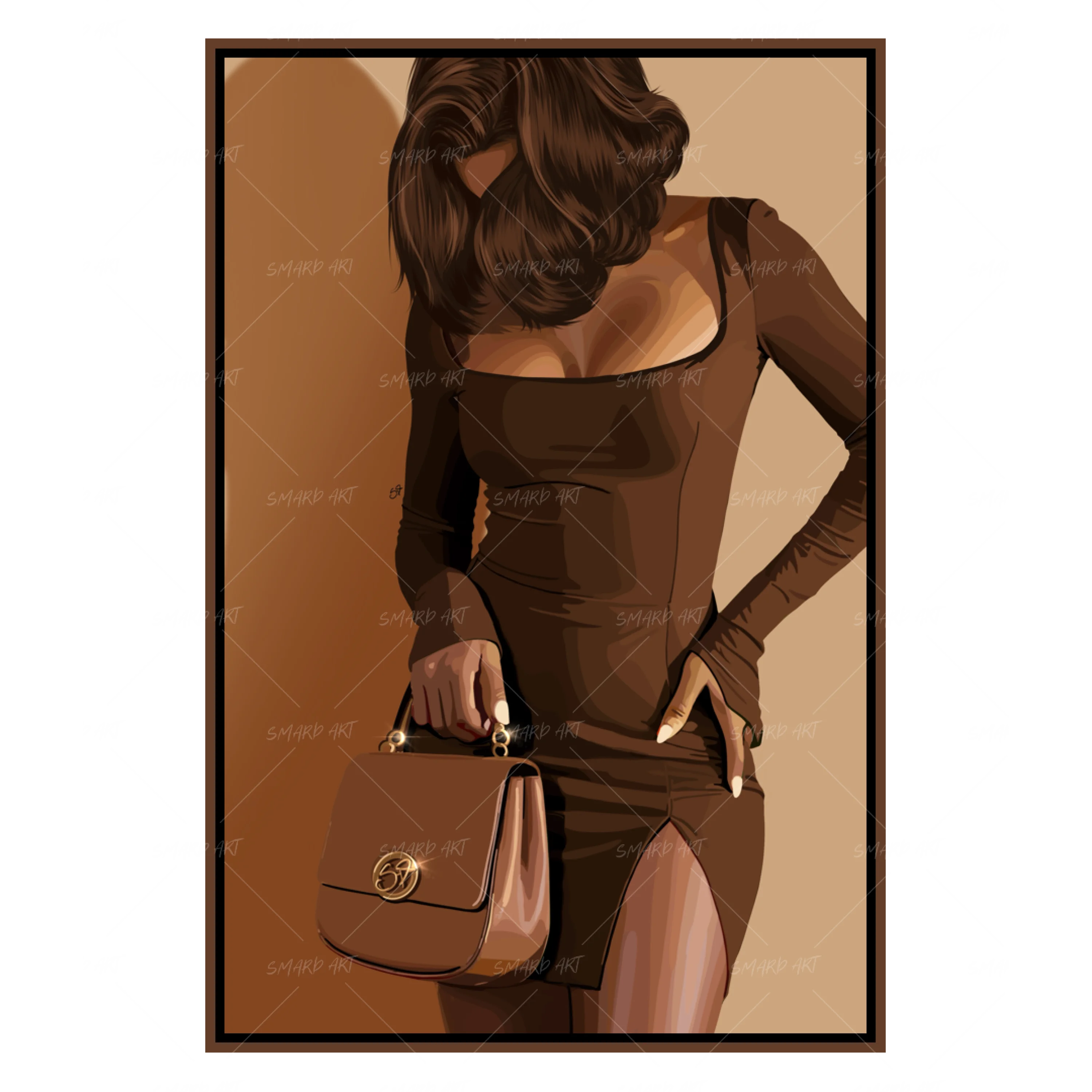 Fit Check II-wall art print featuring decorative artistic design suitable for living rooms, offices, and schools by SmardArt. Elevate your space with Black wall art that speaks to culture, identity, and creativity. At Smard, we celebrate artistry made with melanin, bringing powerful and inspiring designs to life.