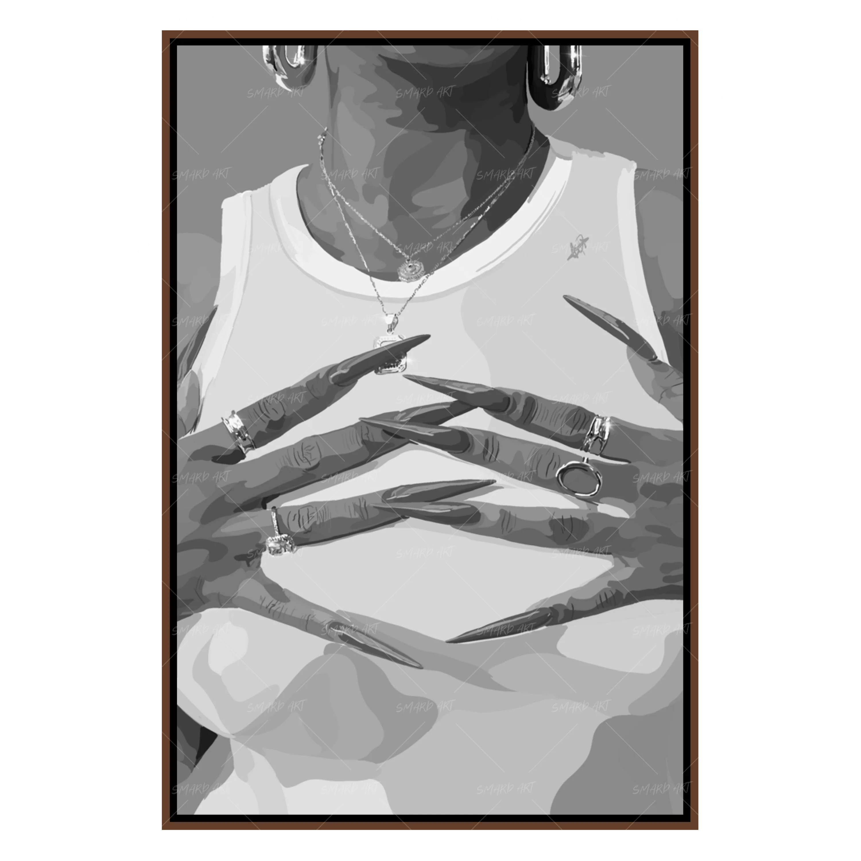 Fuchsia I Portrait B&W-Smard