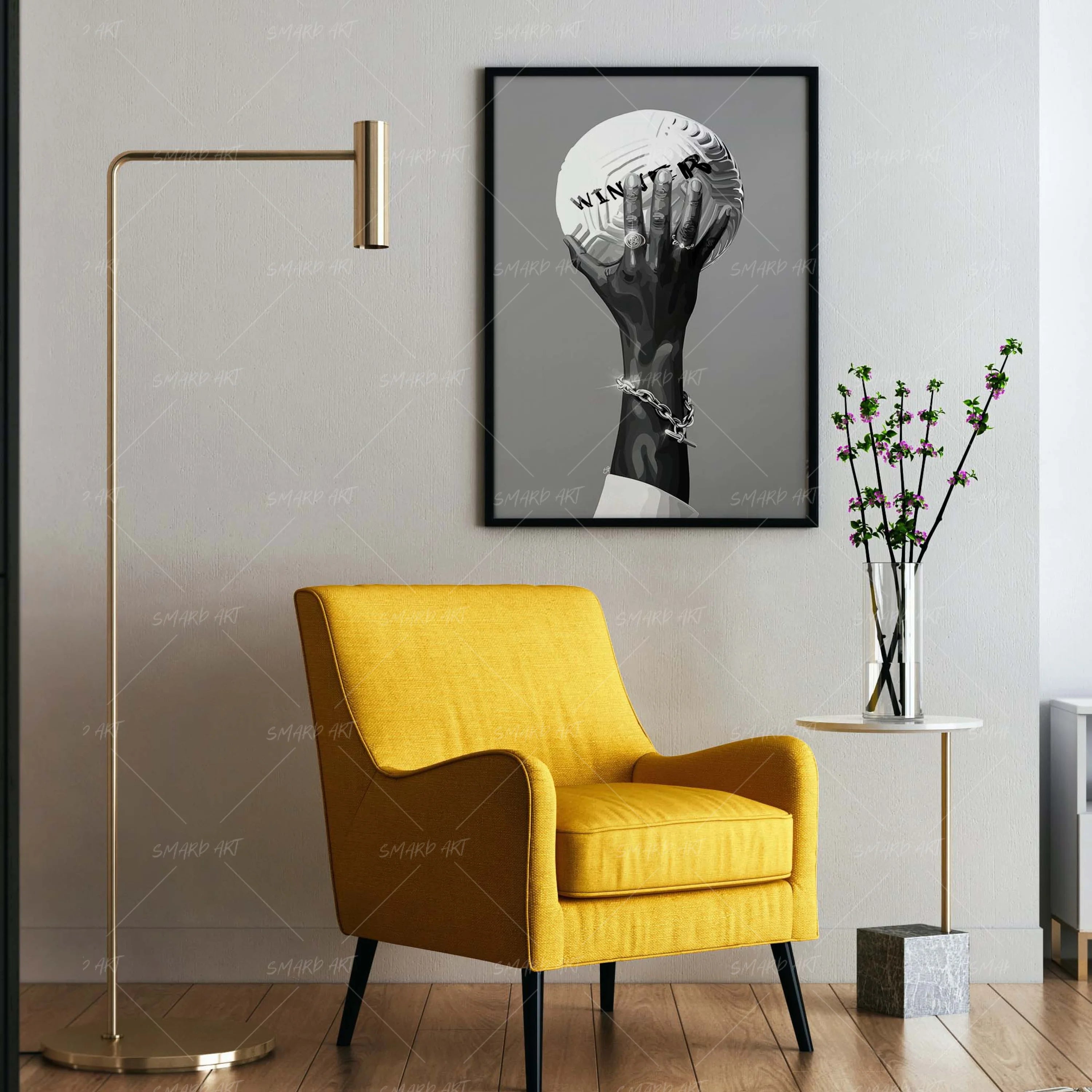 Game Grip-wall art print featuring decorative artistic design suitable for living rooms, offices, and schools by SmardArt. Elevate your space with Black wall art that speaks to culture, identity, and creativity. At Smard, we celebrate artistry made with melanin, bringing powerful and inspiring designs to life.