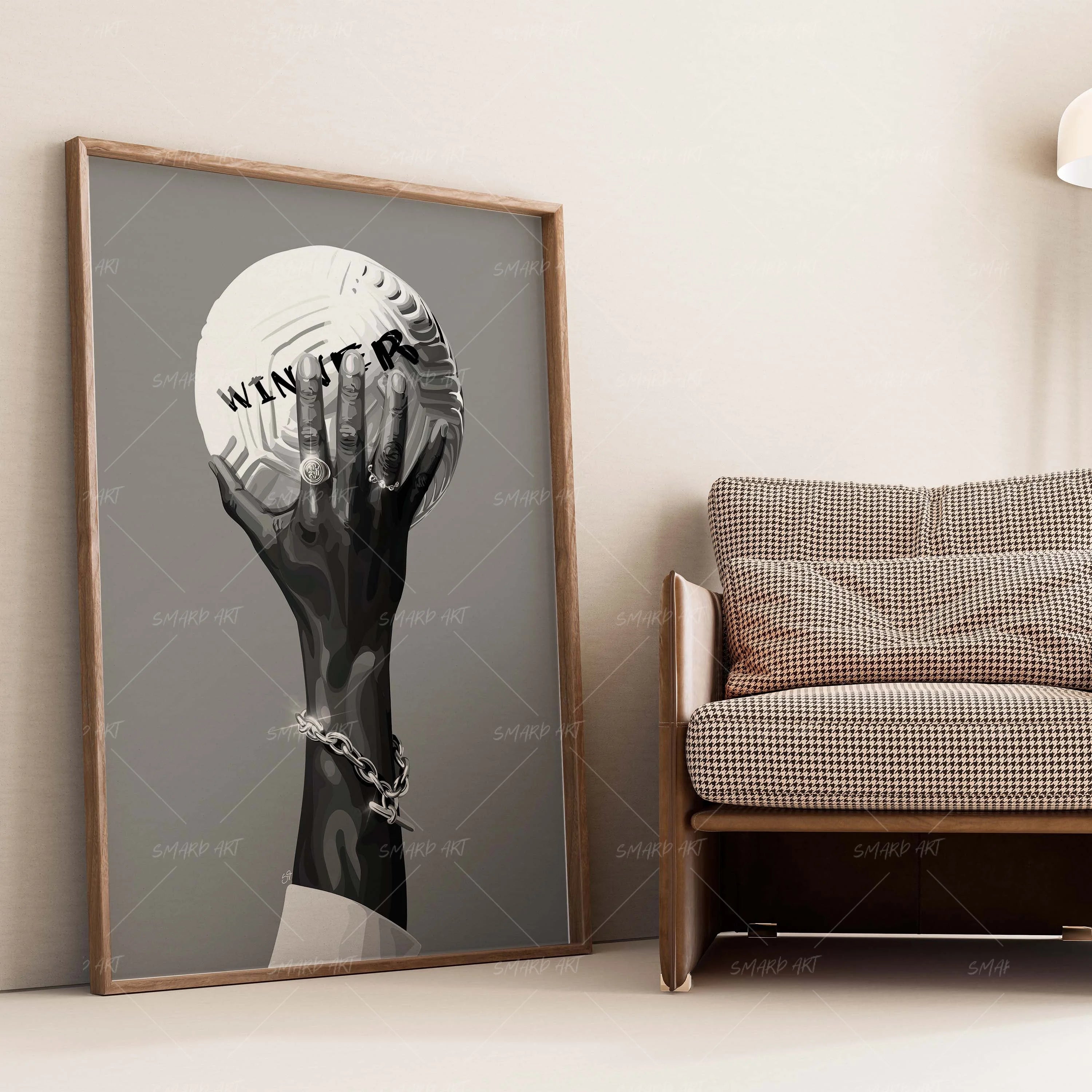 Game Grip-wall art print featuring decorative artistic design suitable for living rooms, offices, and schools by SmardArt. Elevate your space with Black wall art that speaks to culture, identity, and creativity. At Smard, we celebrate artistry made with melanin, bringing powerful and inspiring designs to life.