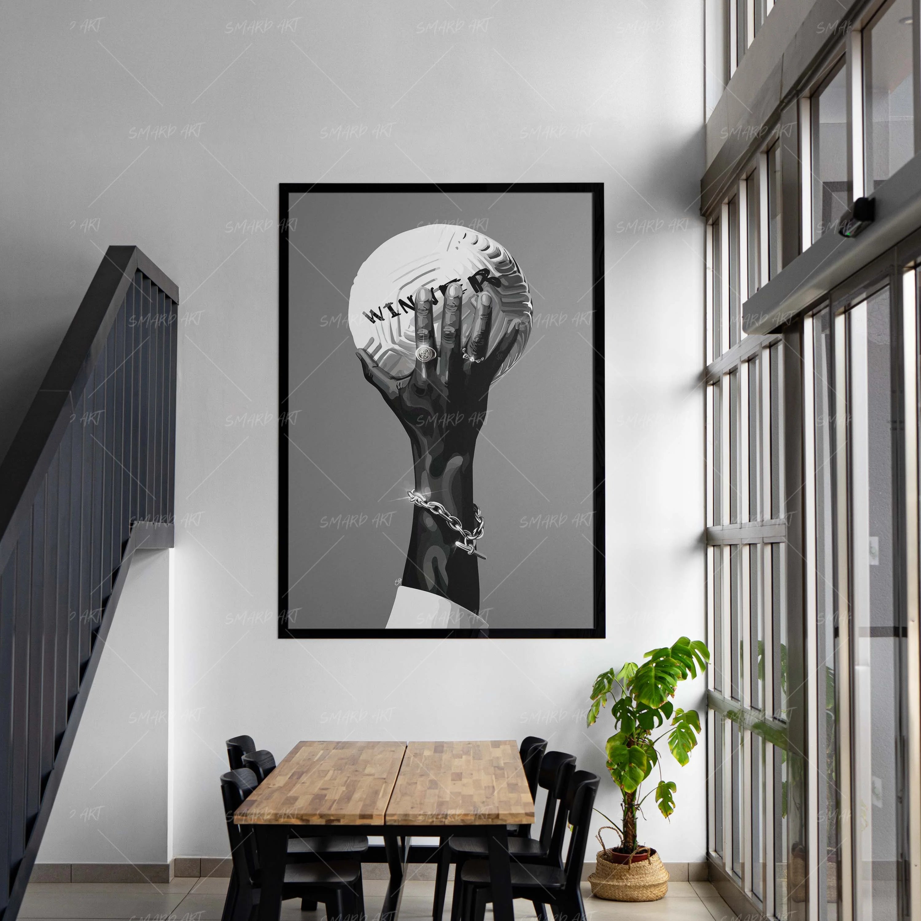 Game Grip-wall art print featuring decorative artistic design suitable for living rooms, offices, and schools by SmardArt. Elevate your space with Black wall art that speaks to culture, identity, and creativity. At Smard, we celebrate artistry made with melanin, bringing powerful and inspiring designs to life.