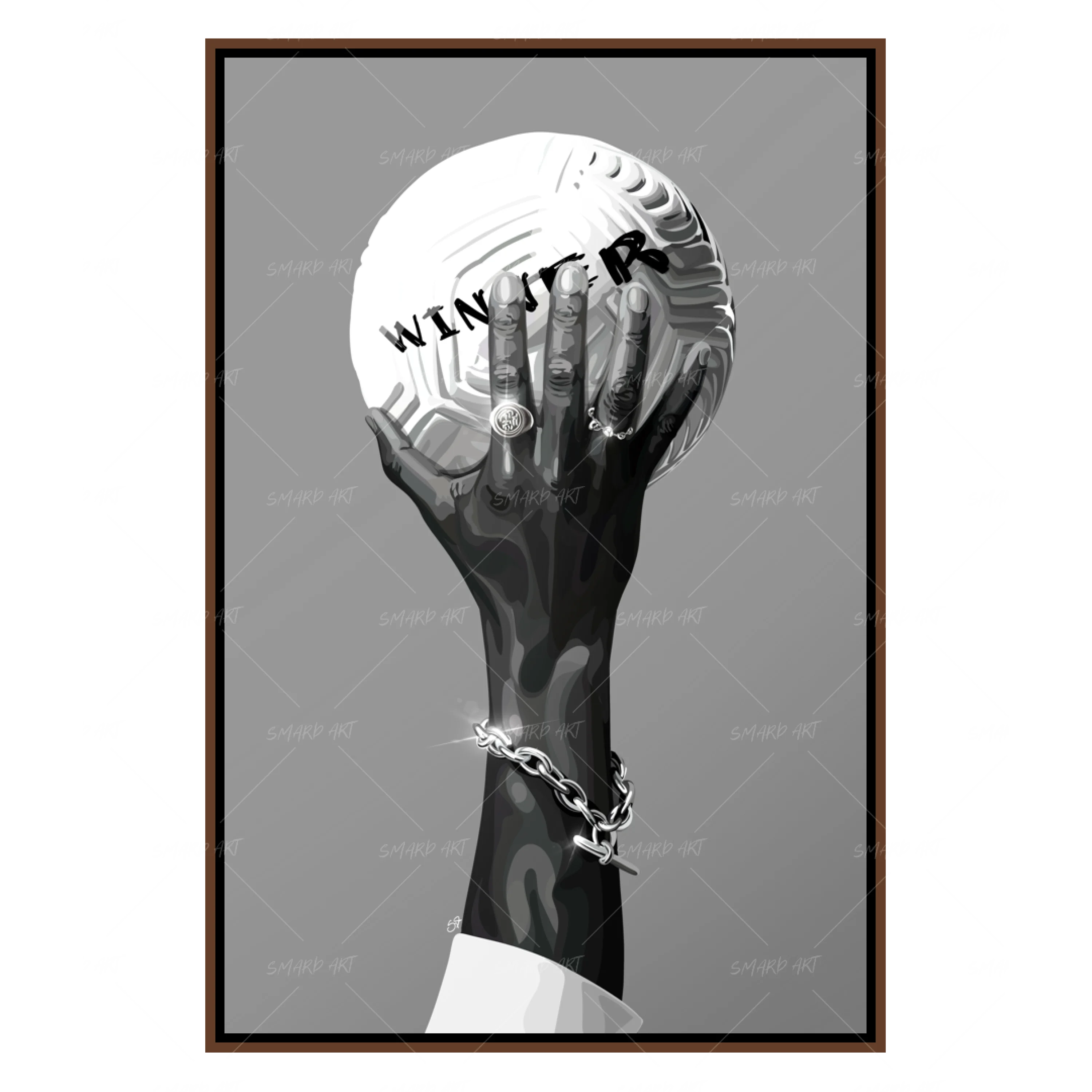 Game Grip-wall art print featuring decorative artistic design suitable for living rooms, offices, and schools by SmardArt. Elevate your space with Black wall art that speaks to culture, identity, and creativity. At Smard, we celebrate artistry made with melanin, bringing powerful and inspiring designs to life.