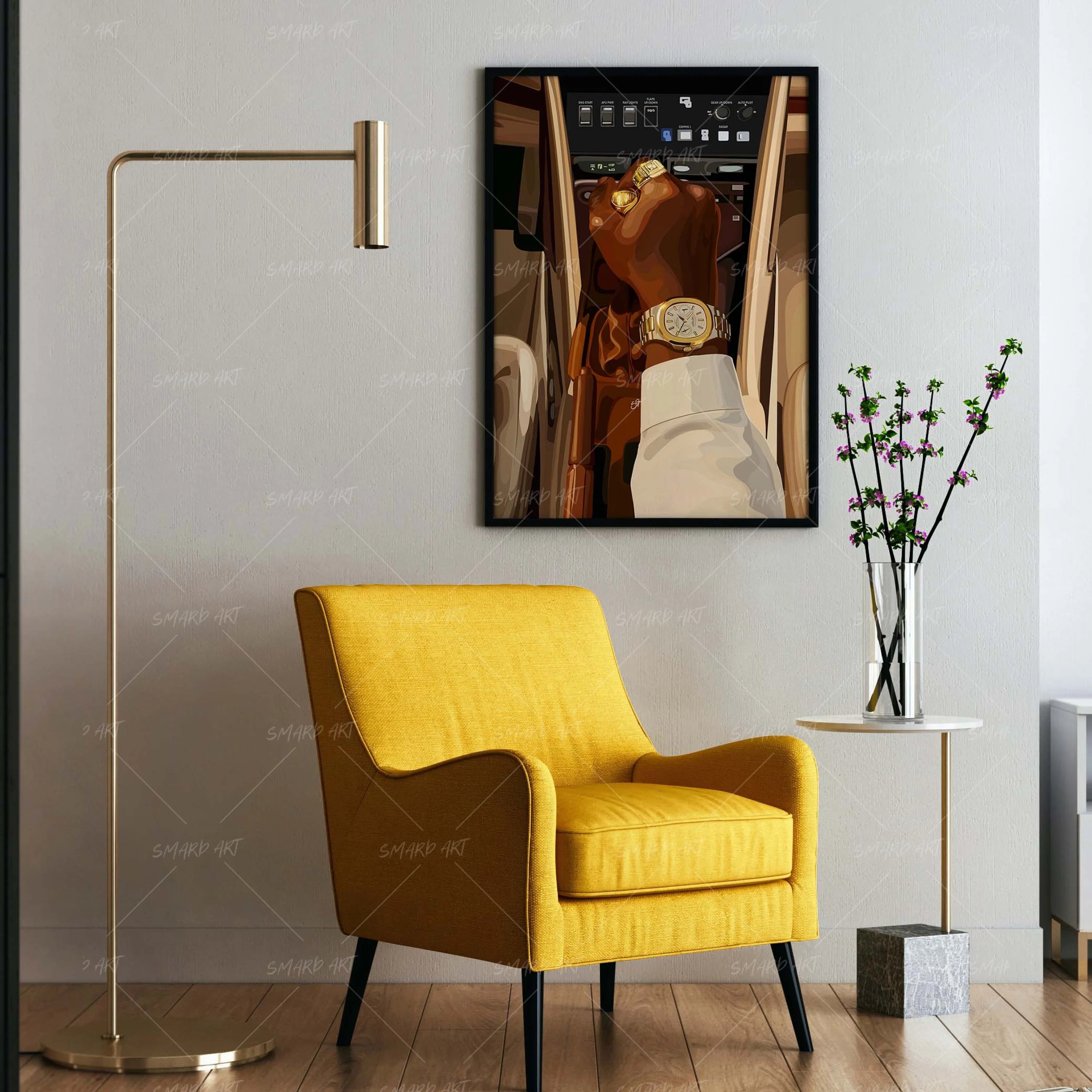 Gear Check-wall art print featuring decorative artistic design suitable for living rooms, offices, and schools by SmardArt. Elevate your space with Black wall art that speaks to culture, identity, and creativity. At Smard, we celebrate artistry made with melanin, bringing powerful and inspiring designs to life.