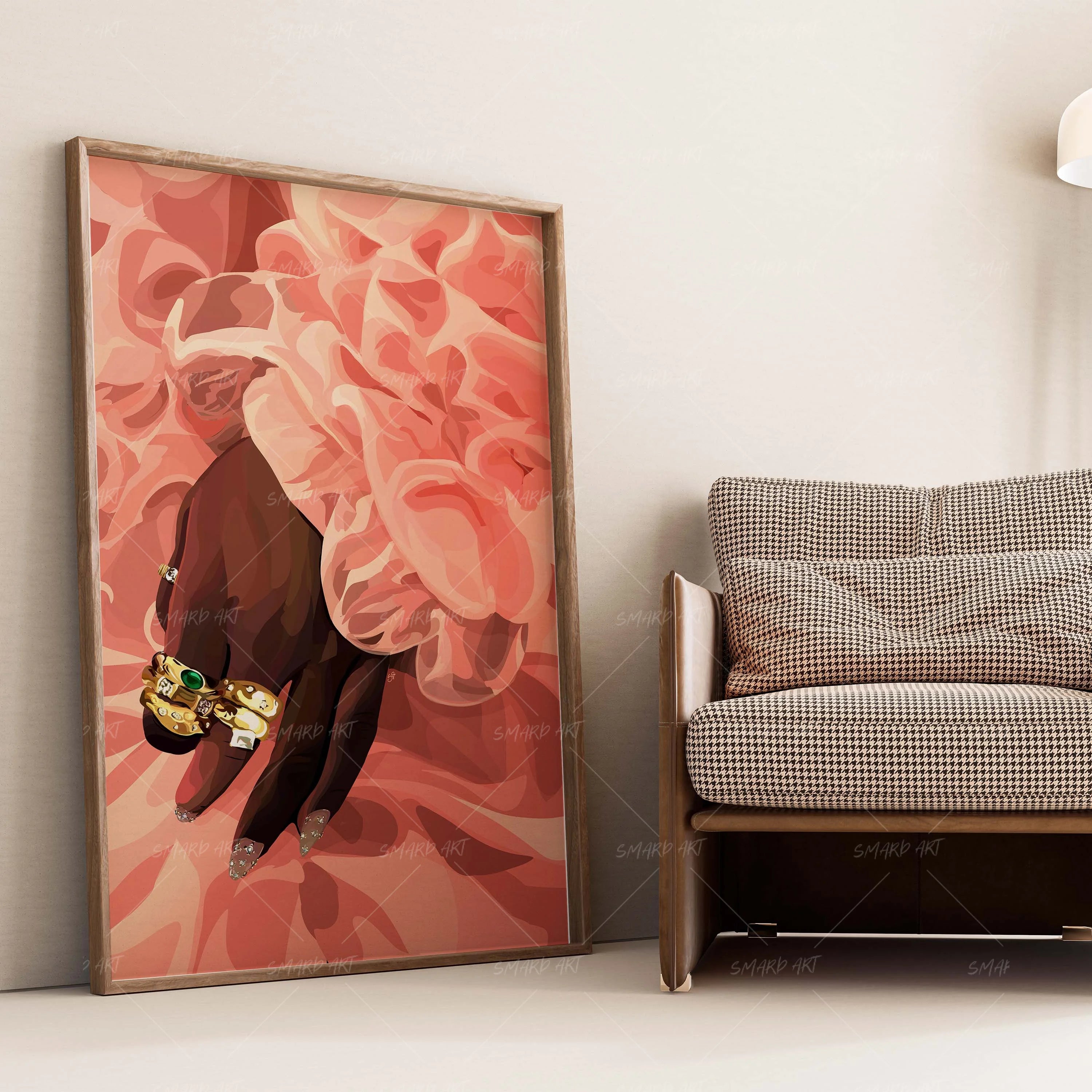 Gleam Sleeve-wall art print featuring decorative artistic design suitable for living rooms, offices, and schools by SmardArt. Elevate your space with Black wall art that speaks to culture, identity, and creativity. At Smard, we celebrate artistry made with melanin, bringing powerful and inspiring designs to life.