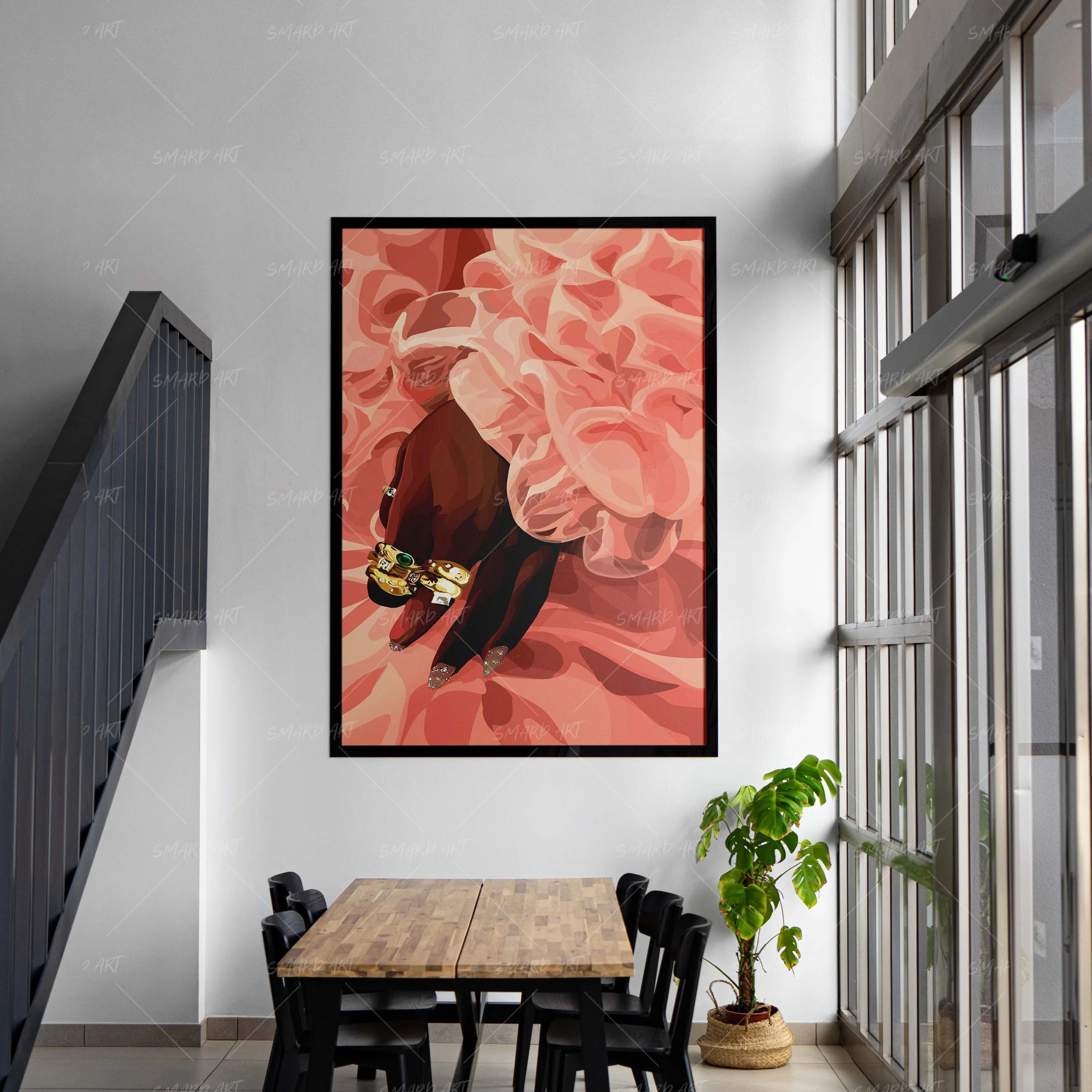 Gleam Sleeve-wall art print featuring decorative artistic design suitable for living rooms, offices, and schools by SmardArt. Elevate your space with Black wall art that speaks to culture, identity, and creativity. At Smard, we celebrate artistry made with melanin, bringing powerful and inspiring designs to life.