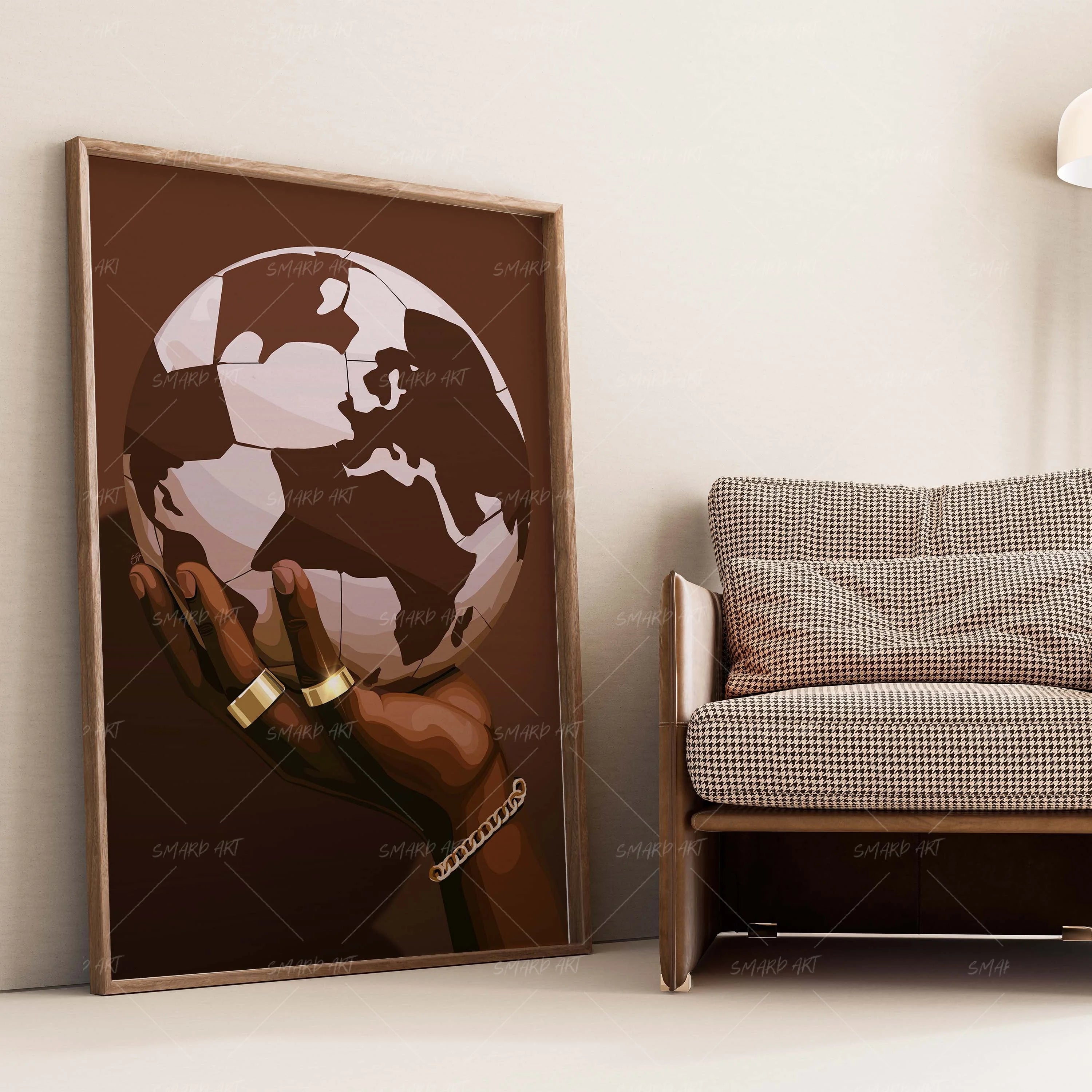 Global Game-wall art print featuring decorative artistic design suitable for living rooms, offices, and schools by SmardArt