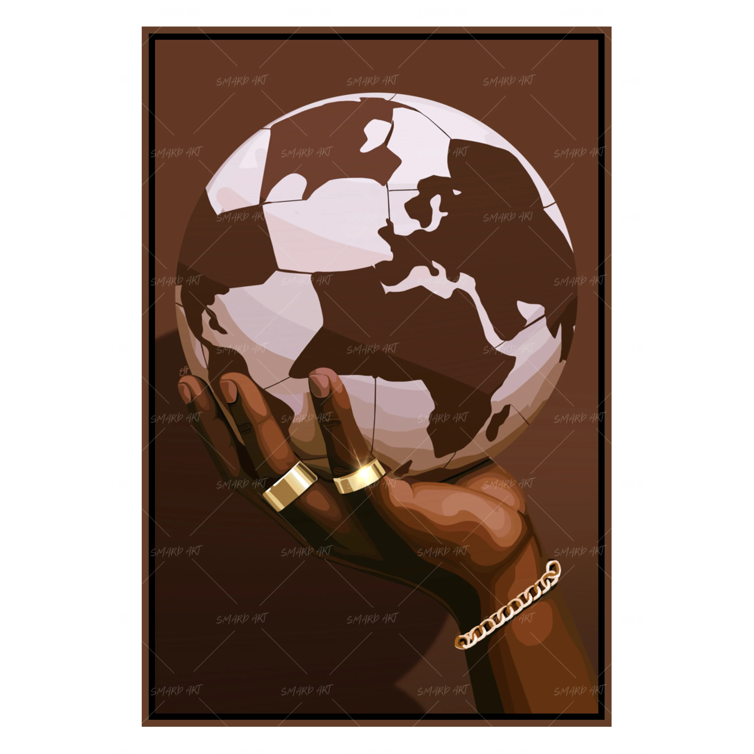 Global Game-wall art print featuring decorative artistic design suitable for living rooms, offices, and schools by SmardArt