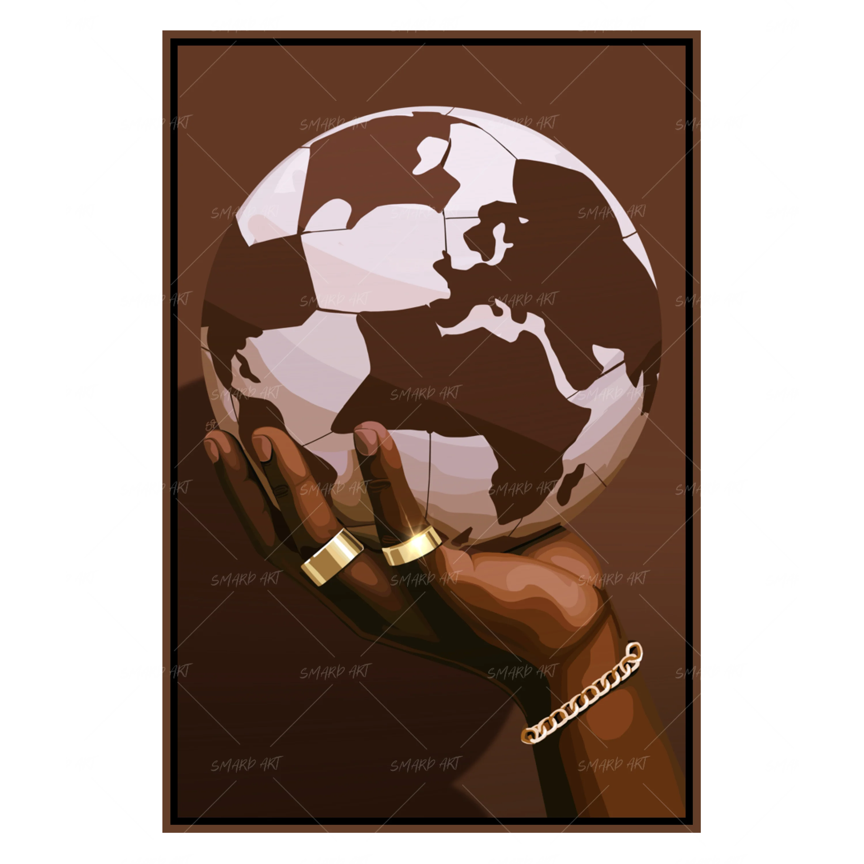 Global Game-wall art print featuring decorative artistic design suitable for living rooms, offices, and schools by SmardArt