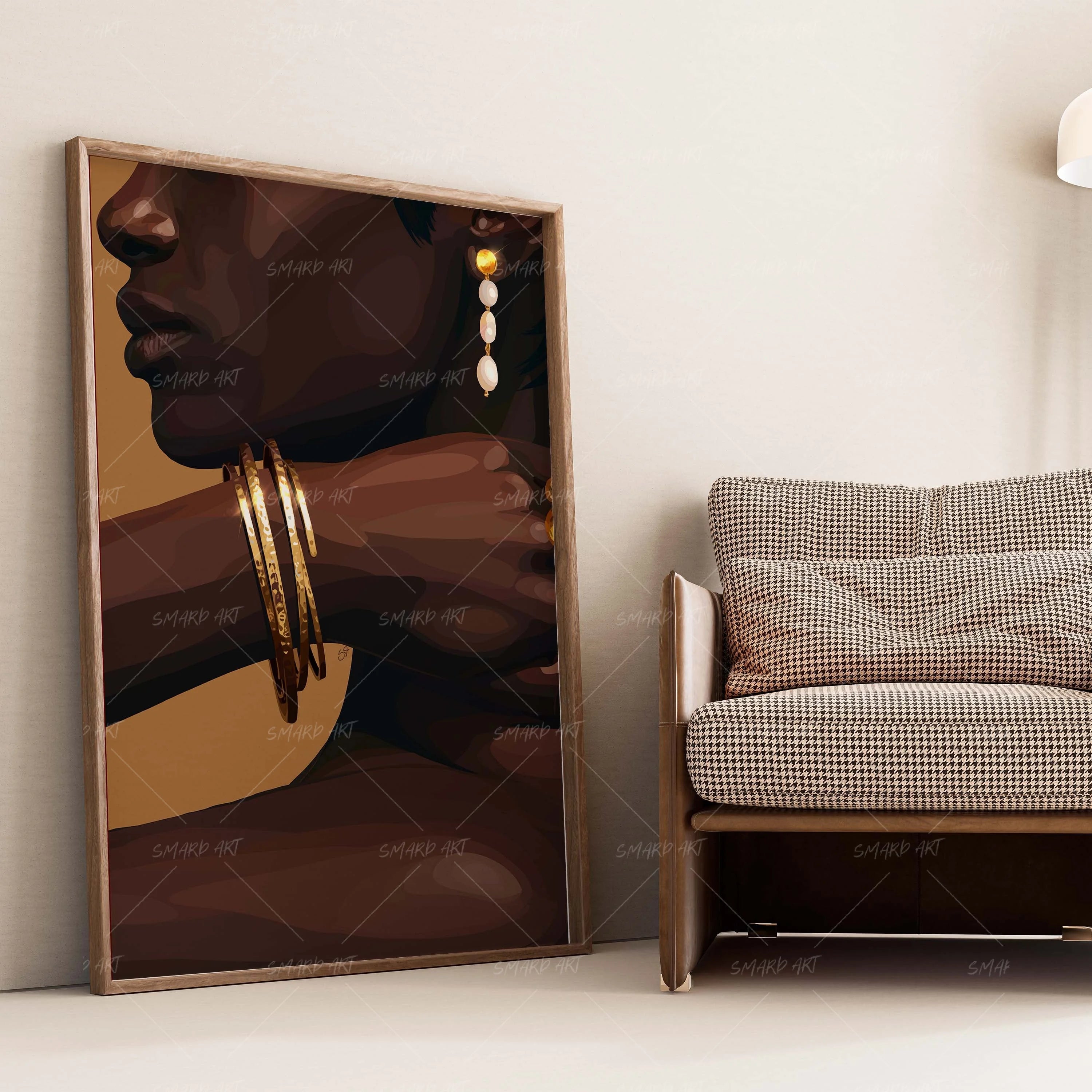 Glowed Up-wall art print featuring decorative artistic design suitable for living rooms, offices, and schools by SmardArt. Elevate your space with Black wall art that speaks to culture, identity, and creativity. At Smard, we celebrate artistry made with melanin, bringing powerful and inspiring designs to life.
