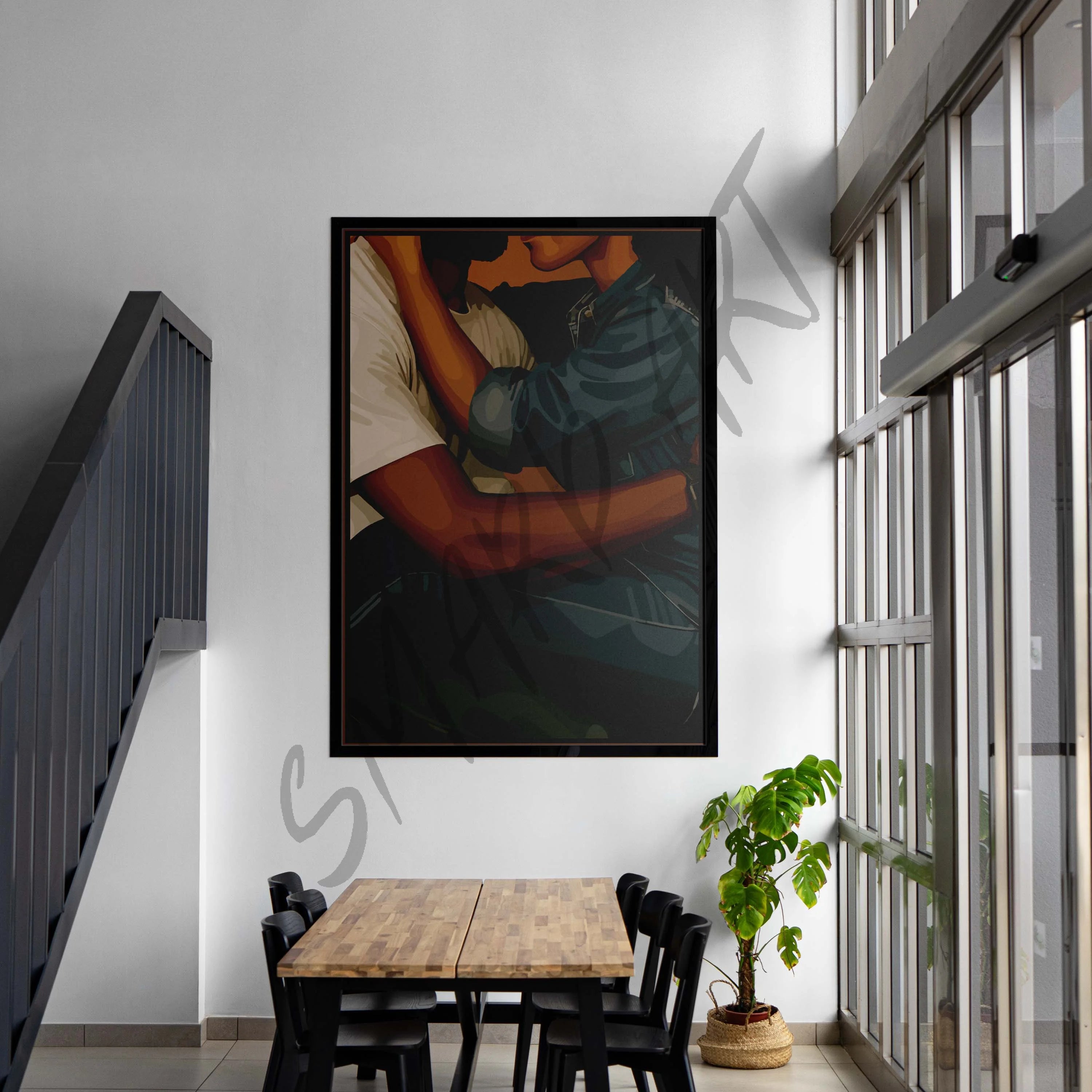 Soul Tide-wall art print featuring decorative artistic design suitable for living rooms, offices, and schools by SmardArt. Elevate your space with Black wall art that speaks to culture, identity, and creativity. At Smard, we celebrate artistry made with melanin, bringing powerful and inspiring designs to life.