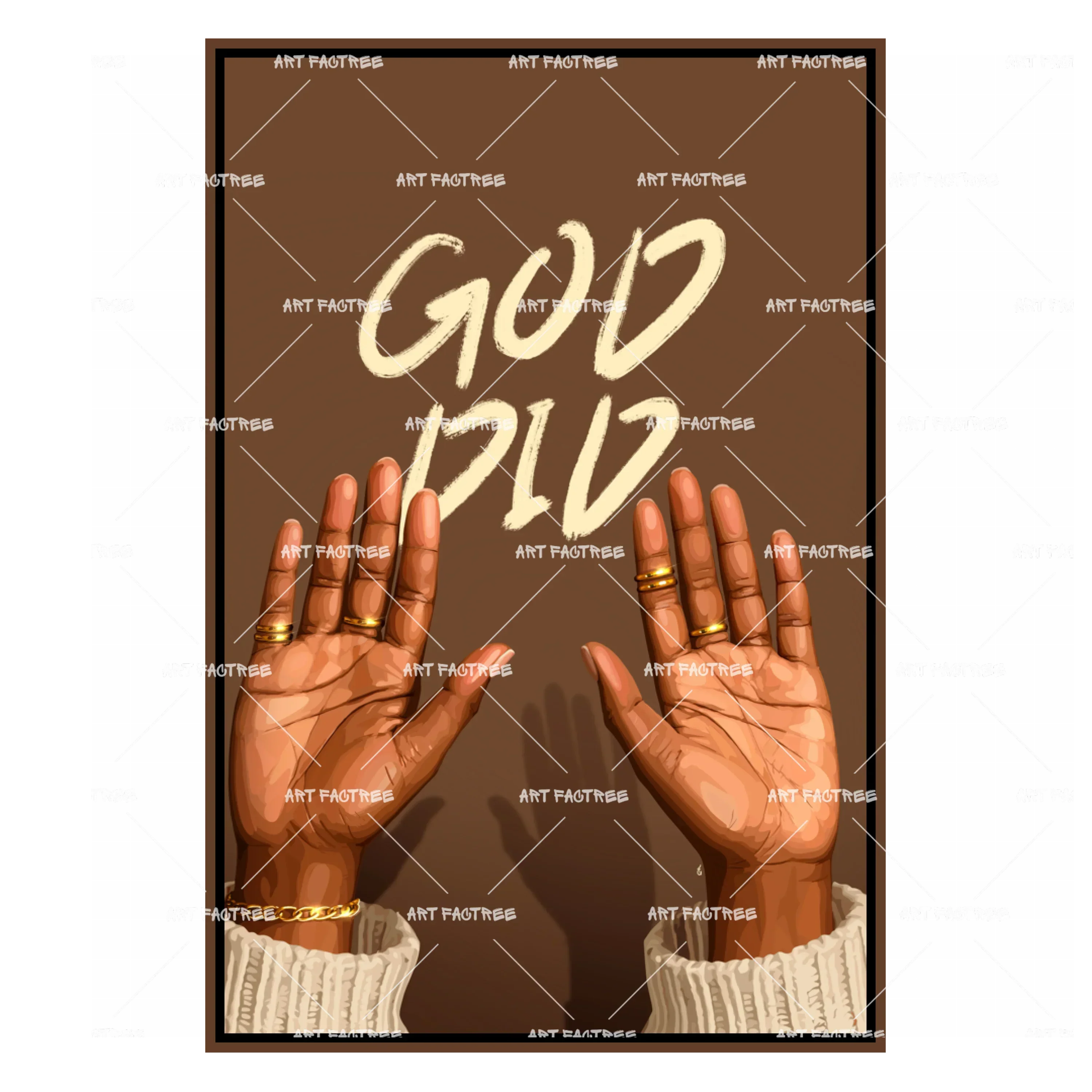 God Did (Smard X Anaya)-wall art print featuring decorative artistic design suitable for living rooms, offices, and schools by SmardArt. Elevate your space with Black wall art that speaks to culture, identity, and creativity. At Smard, we celebrate artistry made with melanin, bringing powerful and inspiring designs to life.