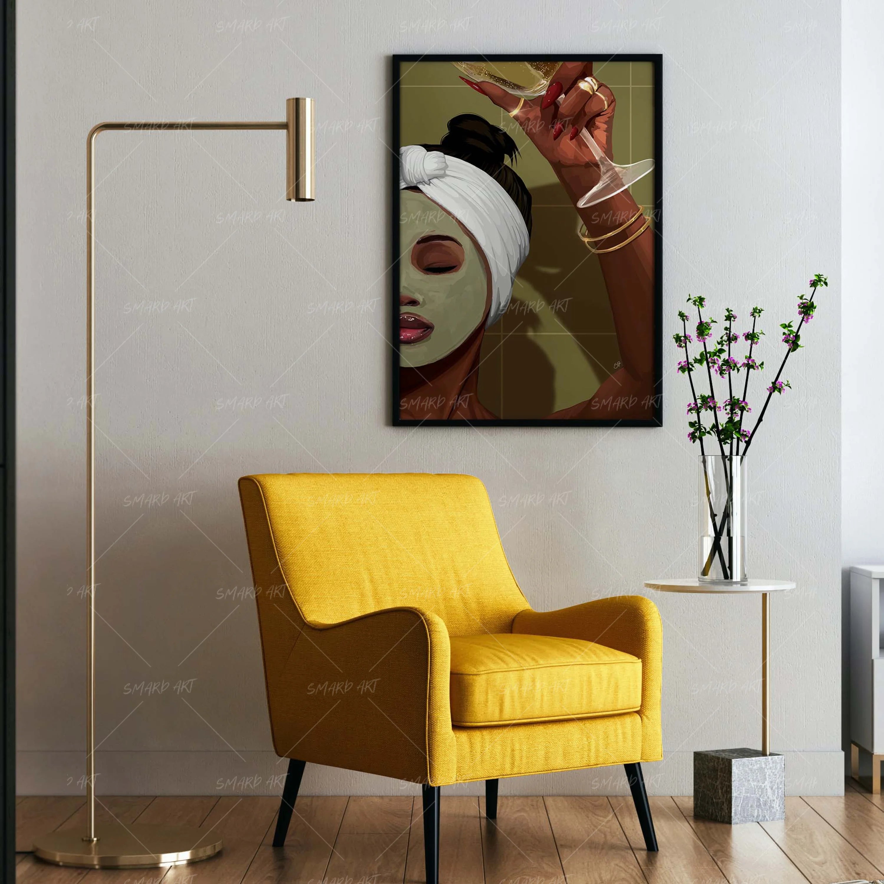 God's Blessings-wall art print featuring decorative artistic design suitable for living rooms, offices, and schools by SmardArt. Elevate your space with Black wall art that speaks to culture, identity, and creativity. At Smard, we celebrate artistry made with melanin, bringing powerful and inspiring designs to life.