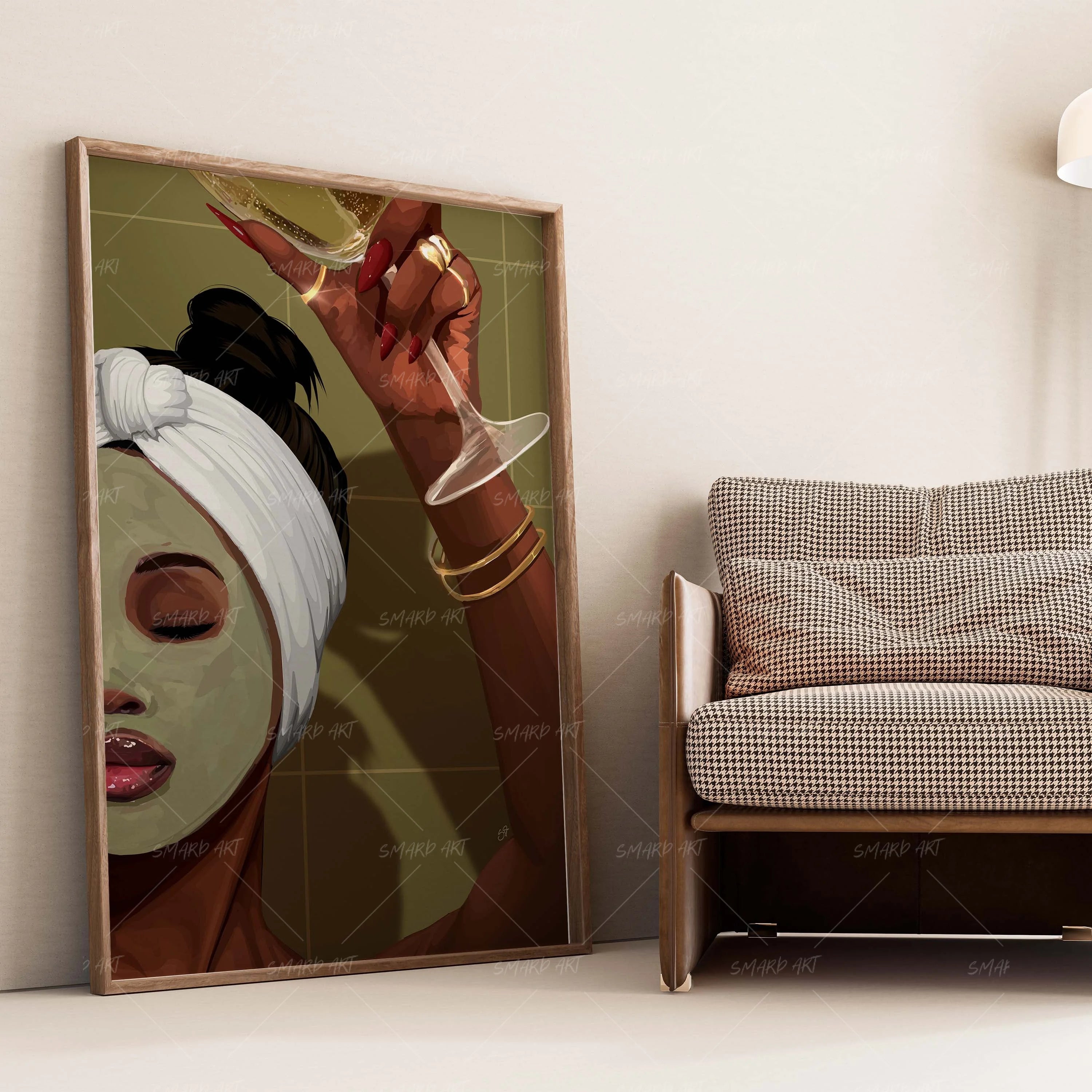 God's Blessings-wall art print featuring decorative artistic design suitable for living rooms, offices, and schools by SmardArt. Elevate your space with Black wall art that speaks to culture, identity, and creativity. At Smard, we celebrate artistry made with melanin, bringing powerful and inspiring designs to life.