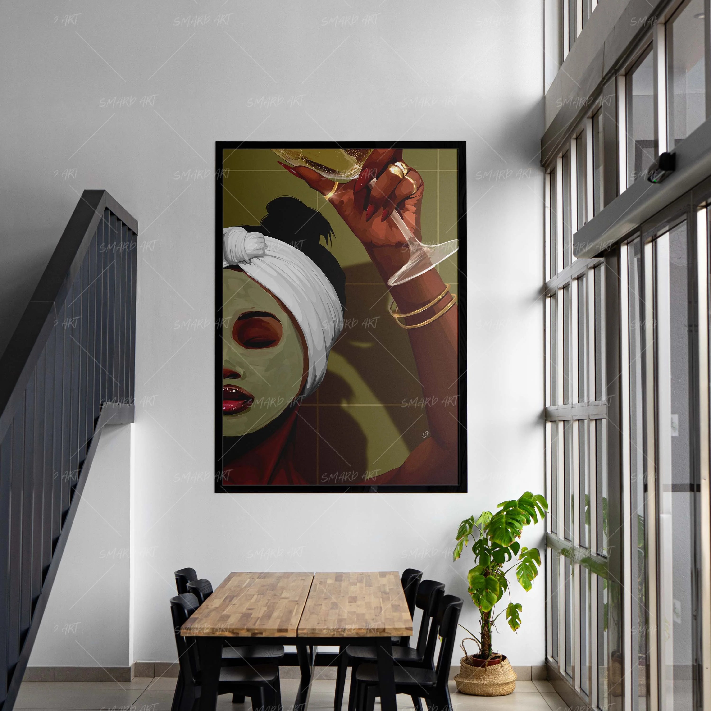 God's Blessings-wall art print featuring decorative artistic design suitable for living rooms, offices, and schools by SmardArt. Elevate your space with Black wall art that speaks to culture, identity, and creativity. At Smard, we celebrate artistry made with melanin, bringing powerful and inspiring designs to life.