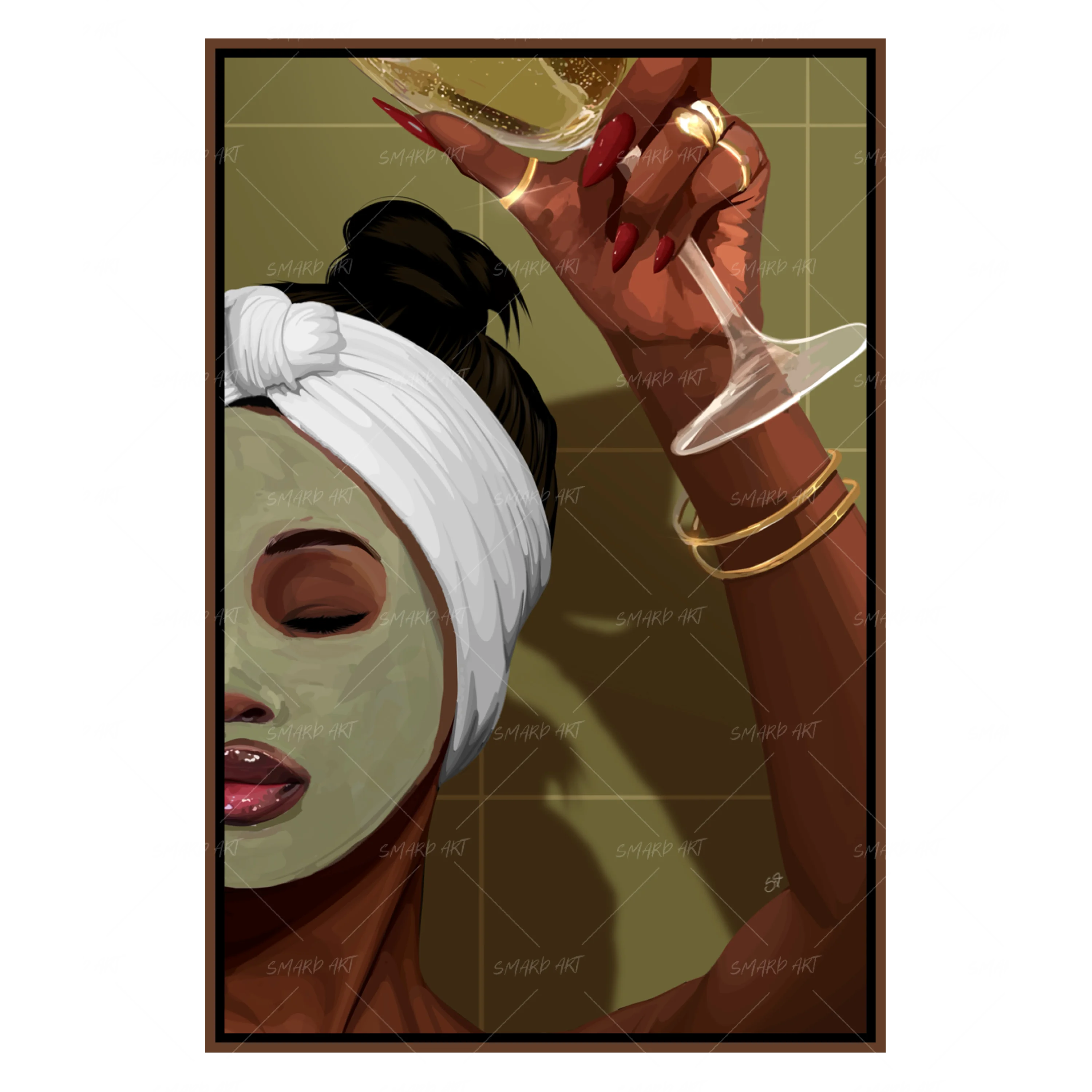 God's Blessings-wall art print featuring decorative artistic design suitable for living rooms, offices, and schools by SmardArt. Elevate your space with Black wall art that speaks to culture, identity, and creativity. At Smard, we celebrate artistry made with melanin, bringing powerful and inspiring designs to life.