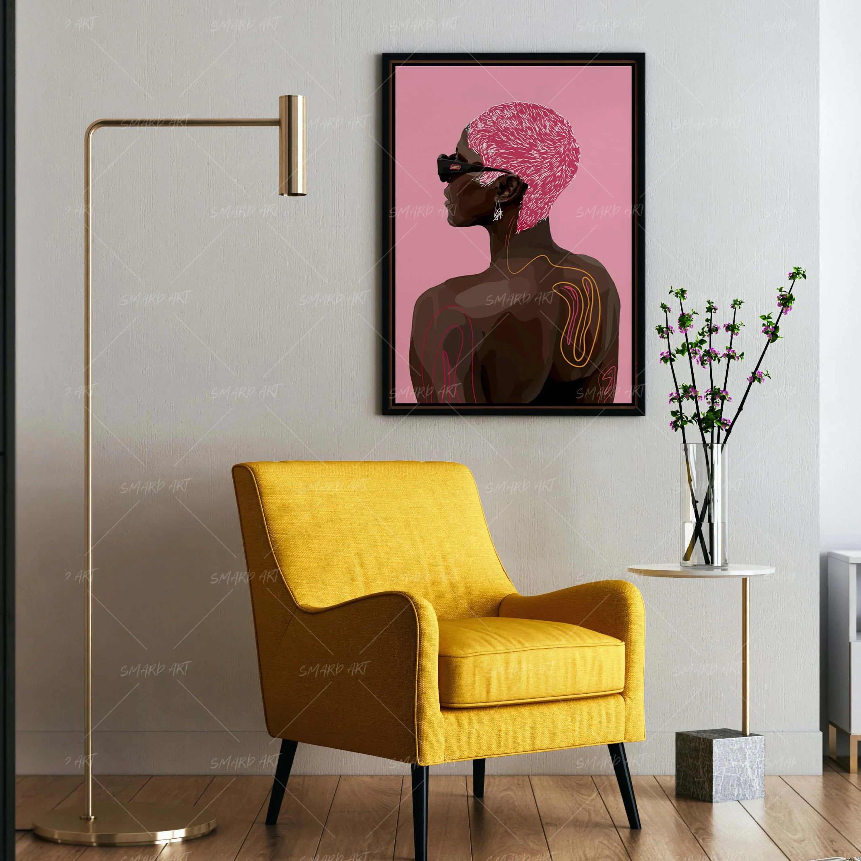 Grace 6-wall art print featuring decorative artistic design suitable for living rooms, offices, and schools by SmardArt. Elevate your space with Black wall art that speaks to culture, identity, and creativity. At Smard, we celebrate artistry made with melanin, bringing powerful and inspiring designs to life.