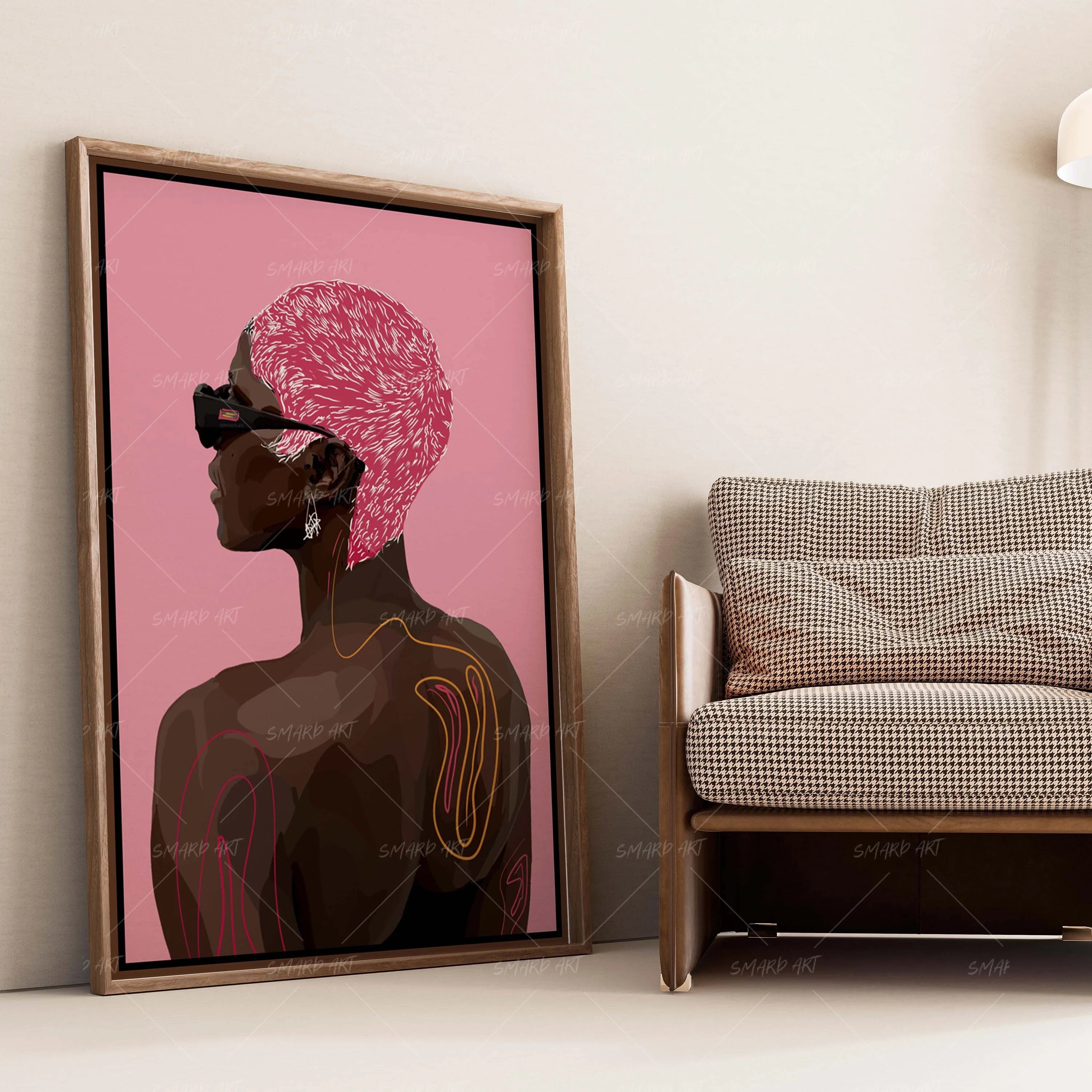 Grace 6-wall art print featuring decorative artistic design suitable for living rooms, offices, and schools by SmardArt. Elevate your space with Black wall art that speaks to culture, identity, and creativity. At Smard, we celebrate artistry made with melanin, bringing powerful and inspiring designs to life.