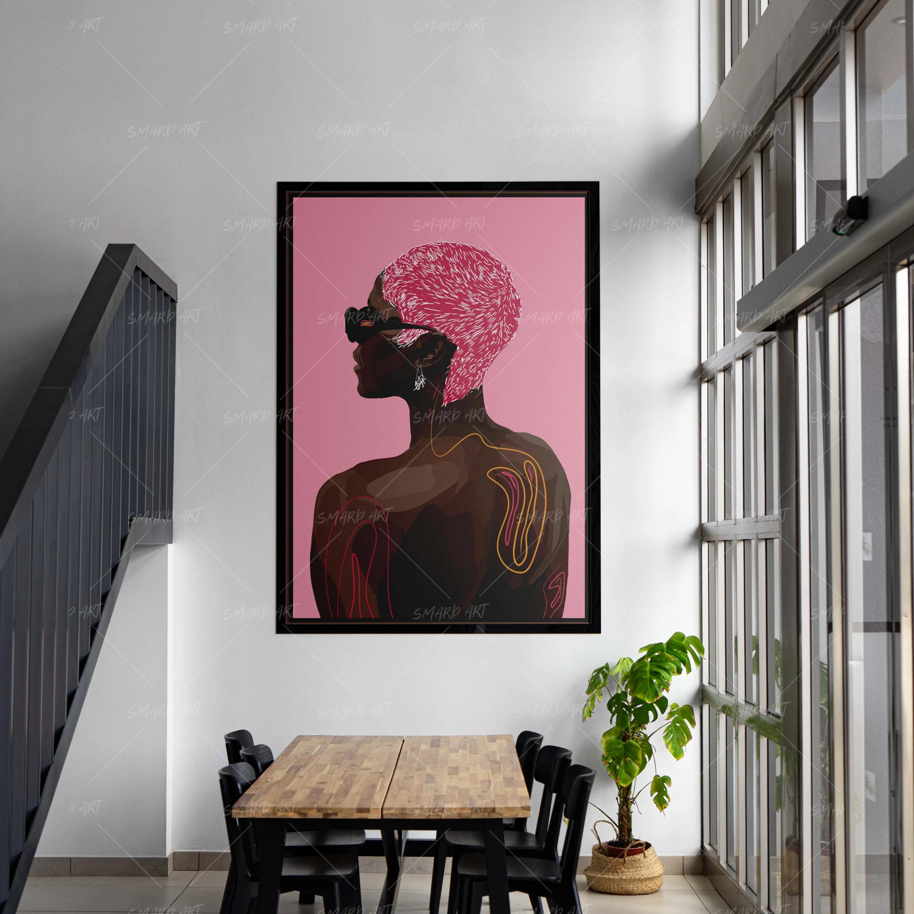 Grace 6-wall art print featuring decorative artistic design suitable for living rooms, offices, and schools by SmardArt. Elevate your space with Black wall art that speaks to culture, identity, and creativity. At Smard, we celebrate artistry made with melanin, bringing powerful and inspiring designs to life.