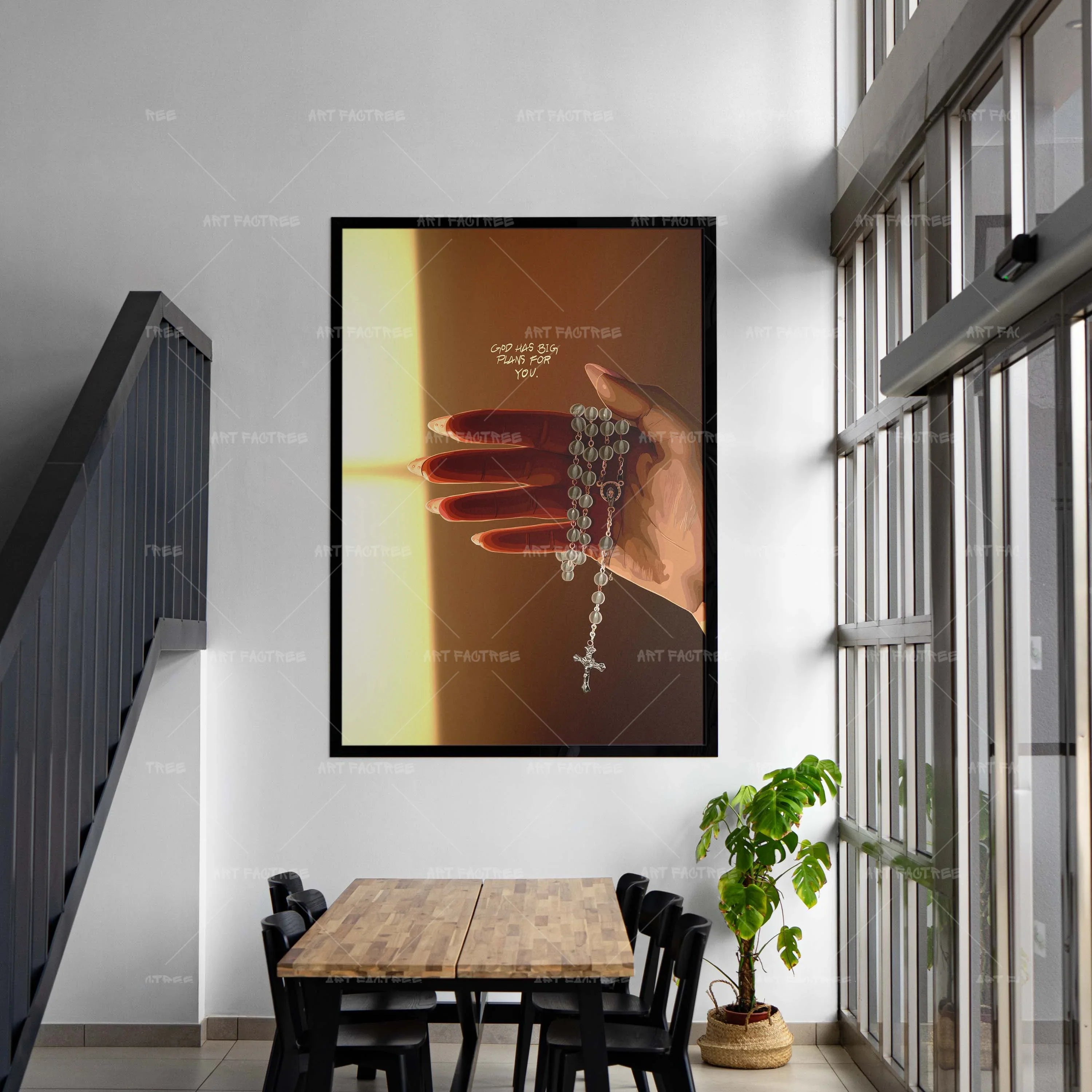 Hands Of Devotion (Smard X Anaya)-wall art print featuring decorative artistic design suitable for living rooms, offices, and schools by SmardArt. Elevate your space with Black wall art that speaks to culture, identity, and creativity. At Smard, we celebrate artistry made with melanin, bringing powerful and inspiring designs to life.